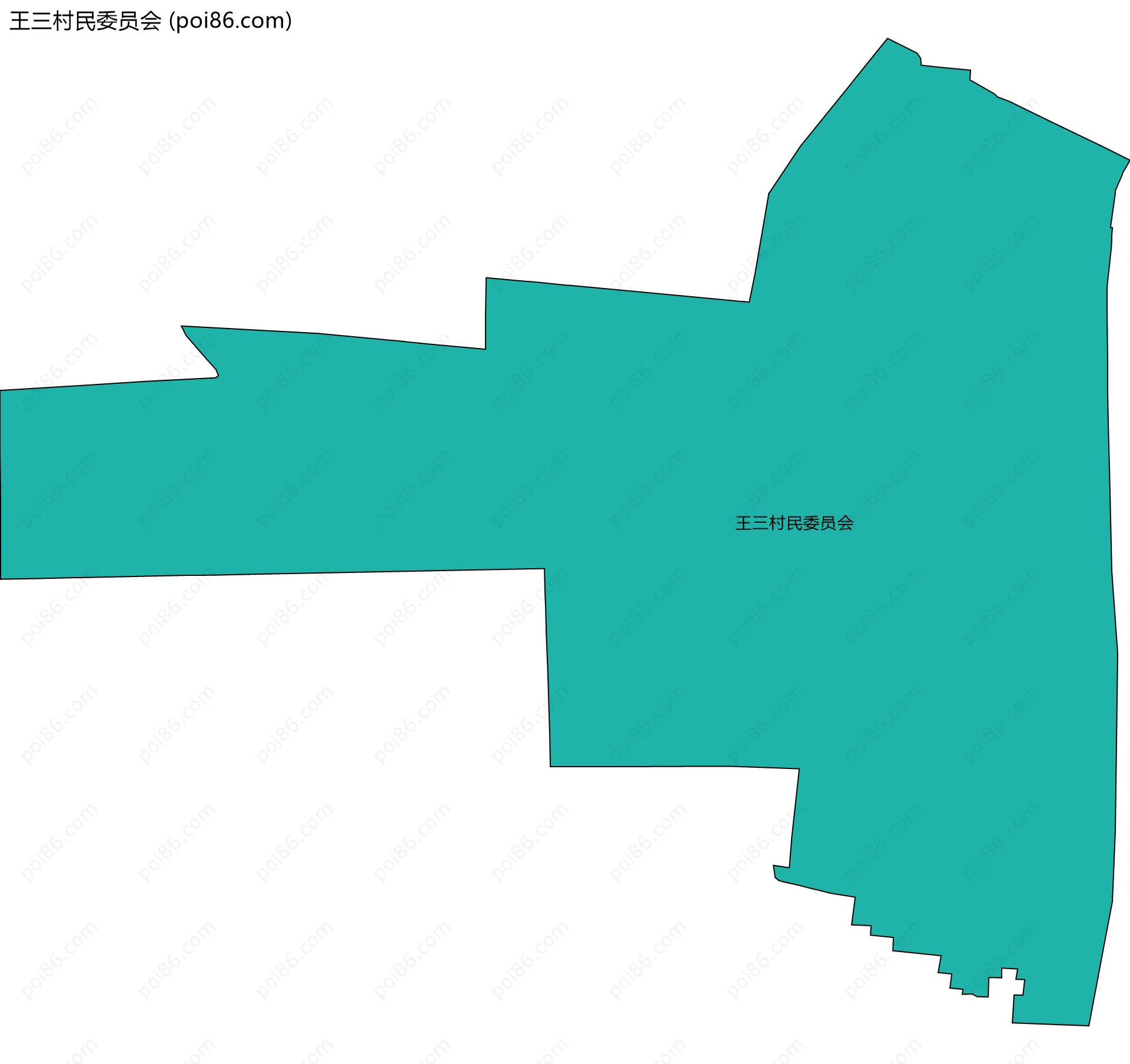 王三村民委员会边界地图