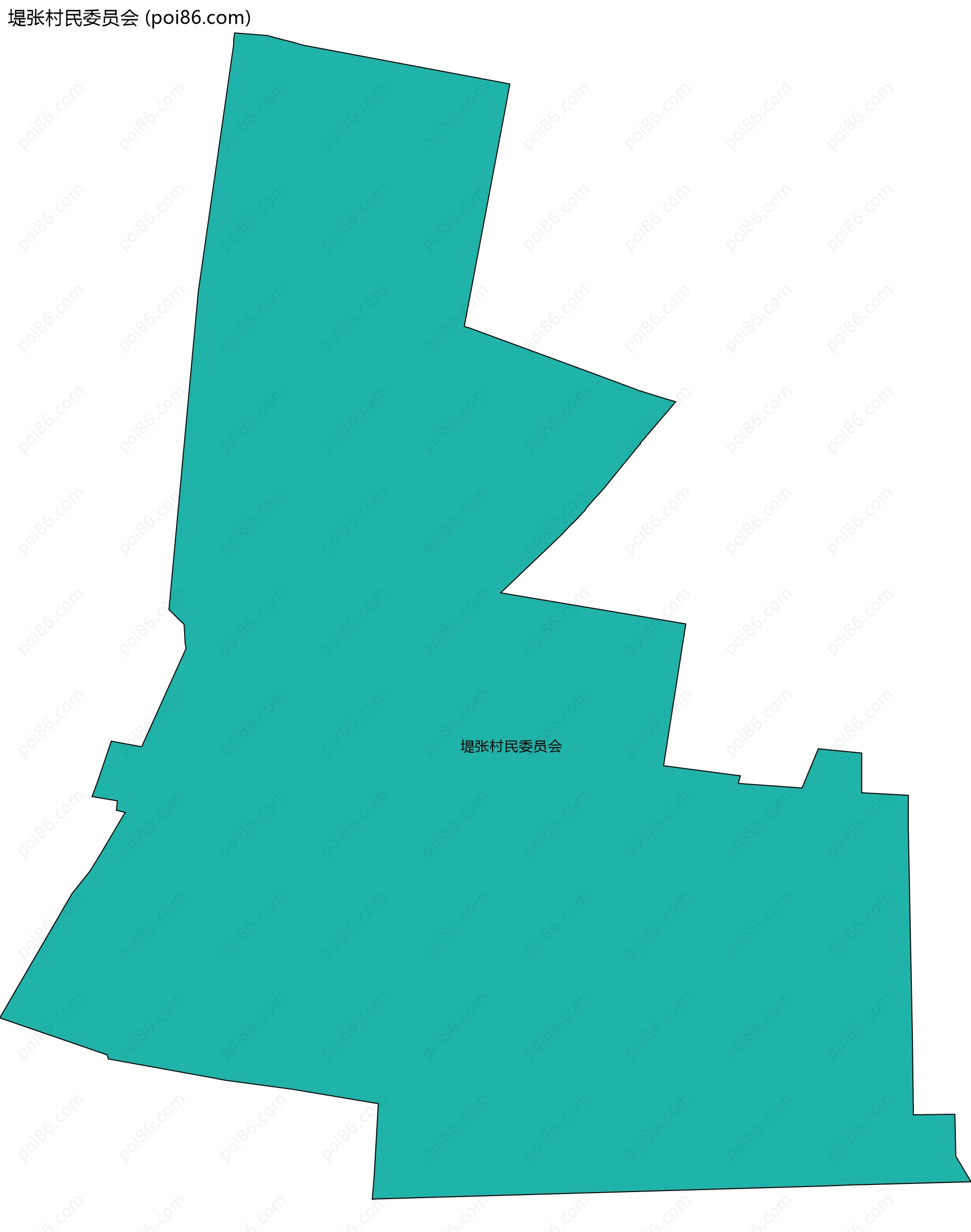 堤张村民委员会边界地图