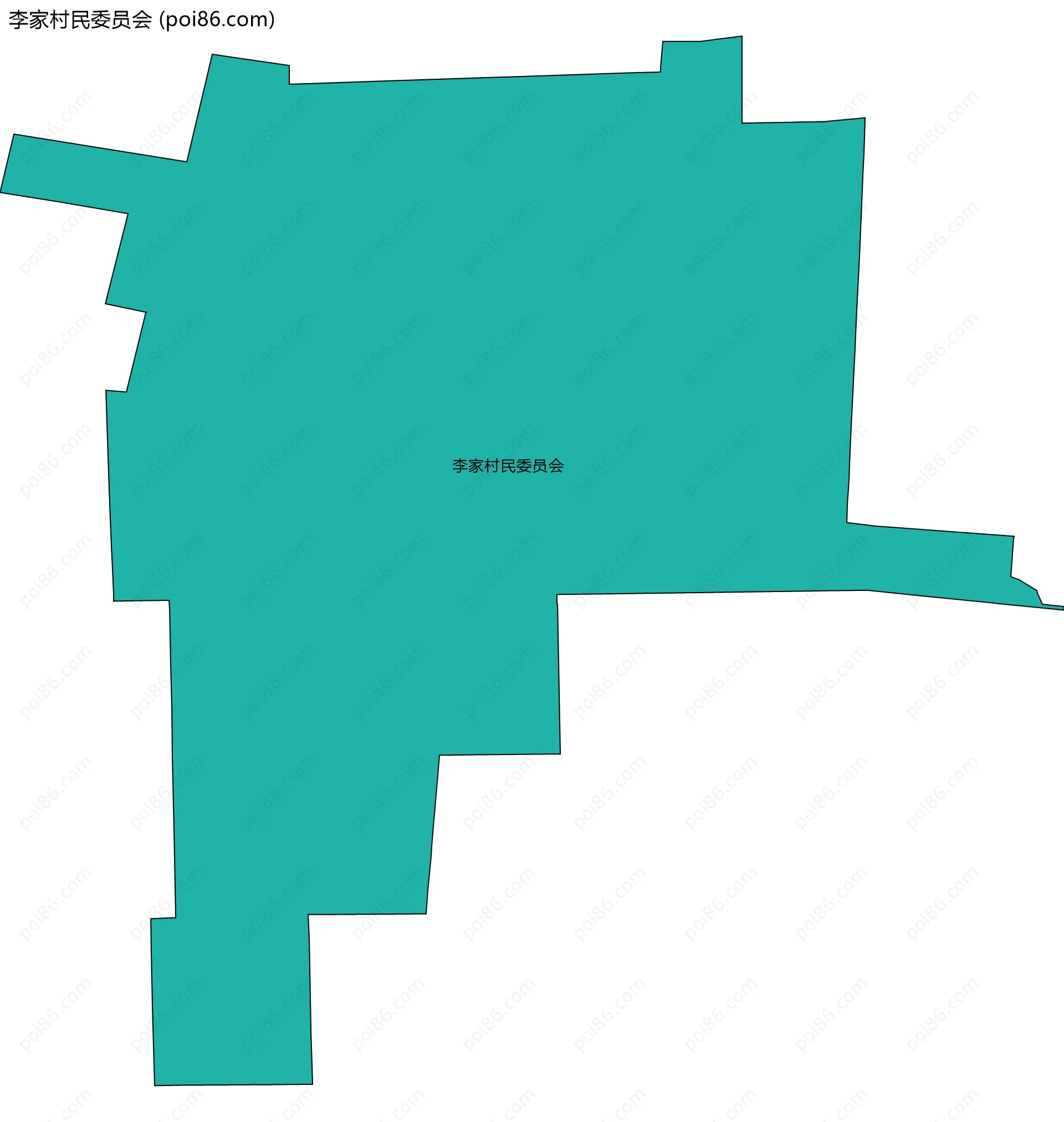 李家村民委员会边界地图