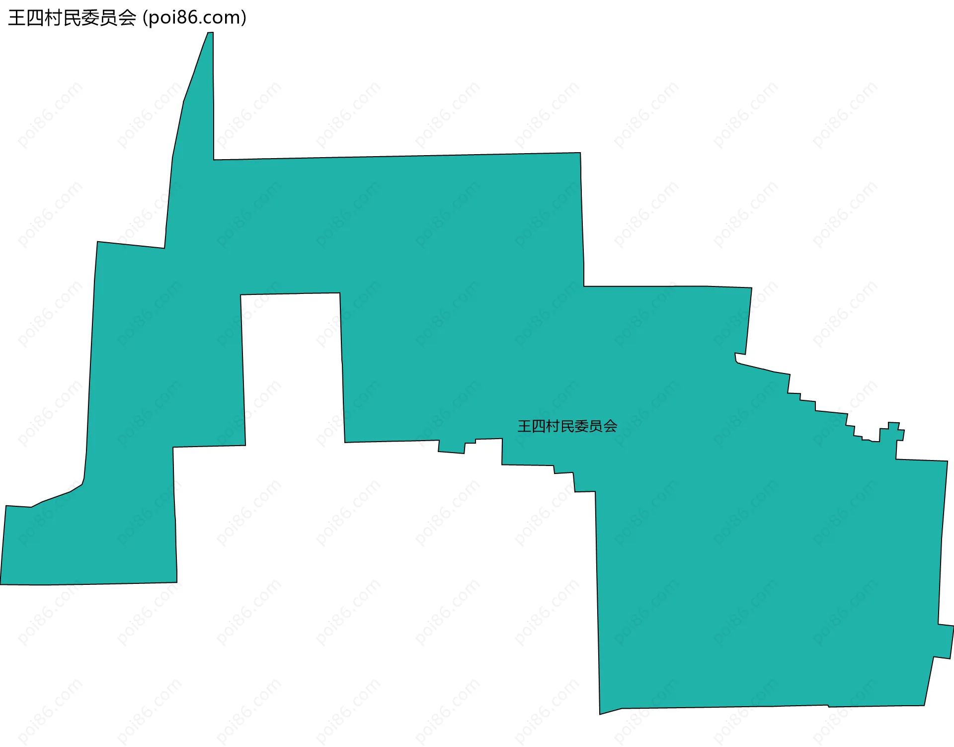 王四村民委员会边界地图