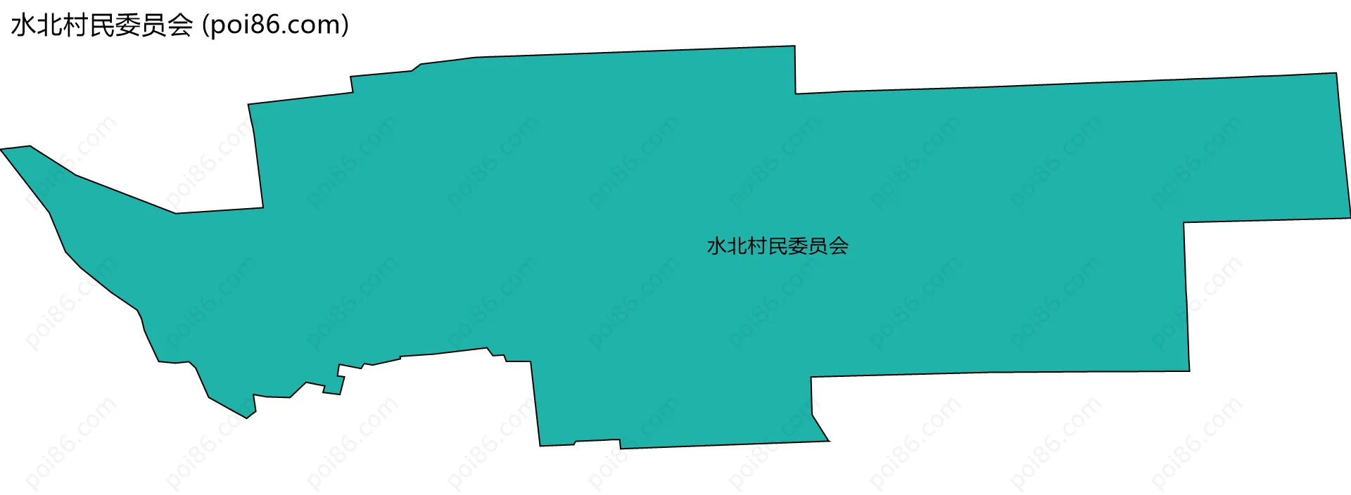 水北村民委员会边界地图