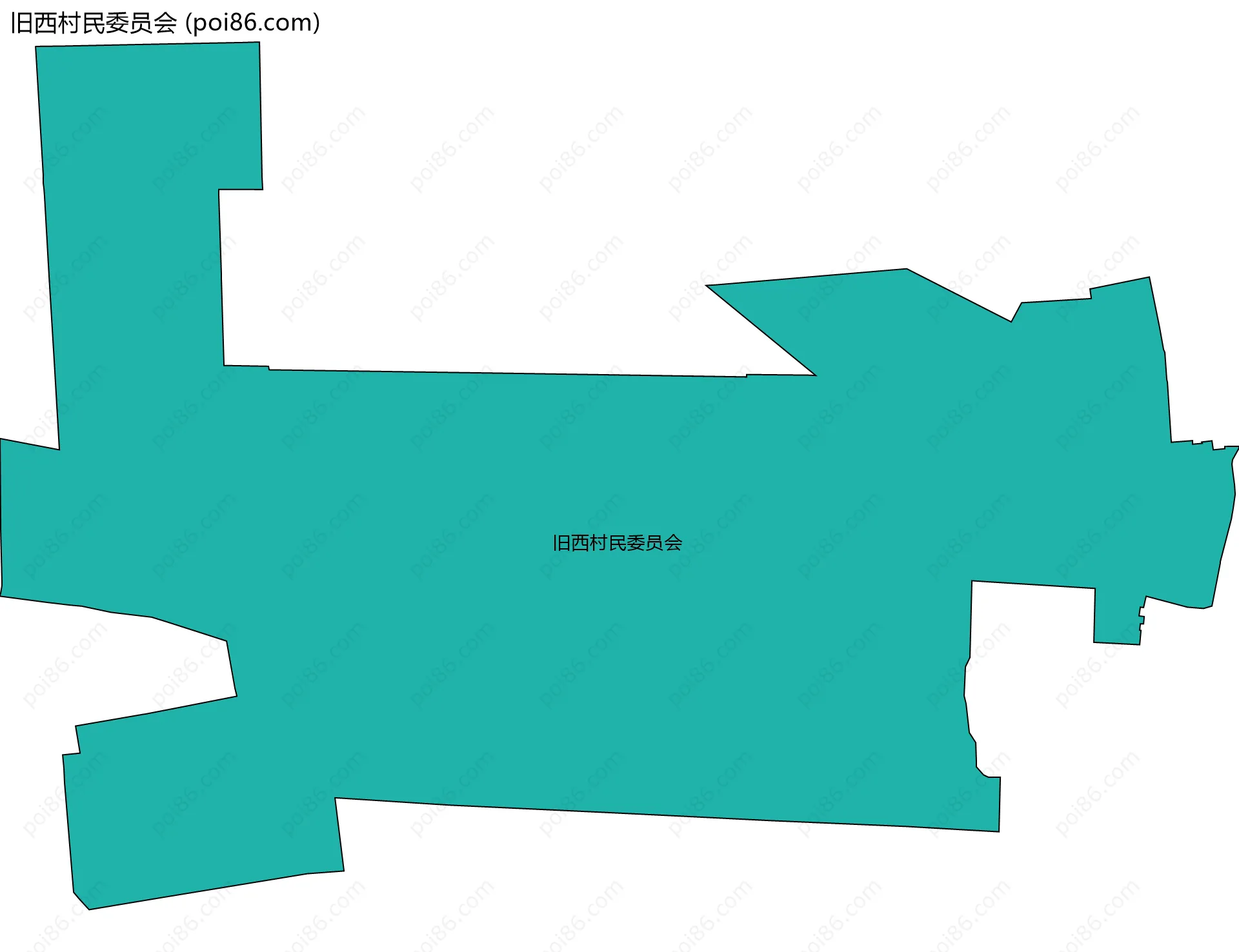 旧西村民委员会边界地图
