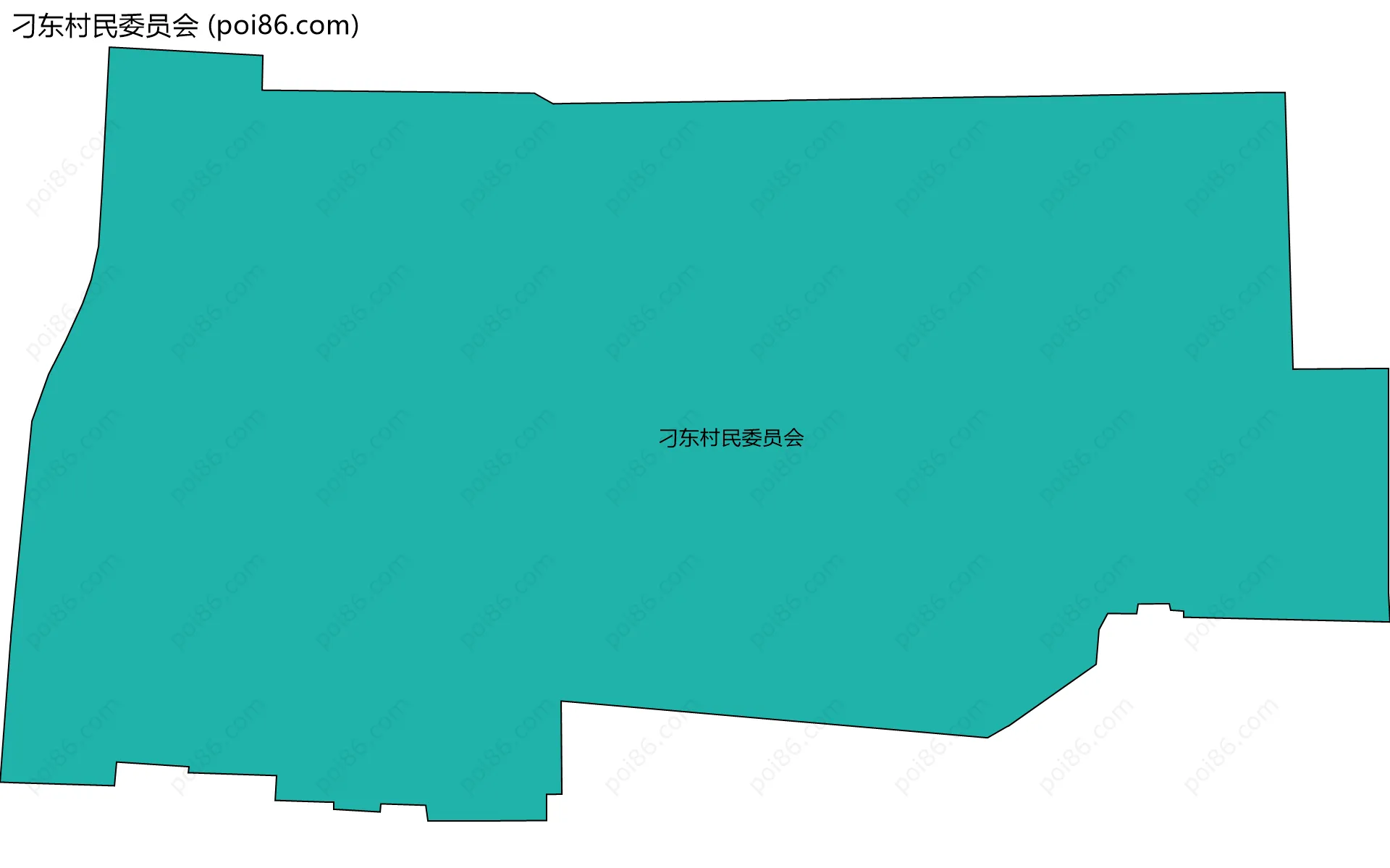 刁东村民委员会边界地图