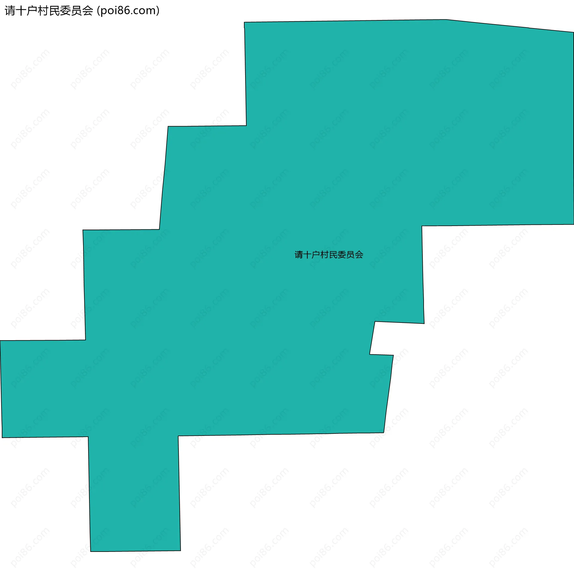 请十户村民委员会边界地图