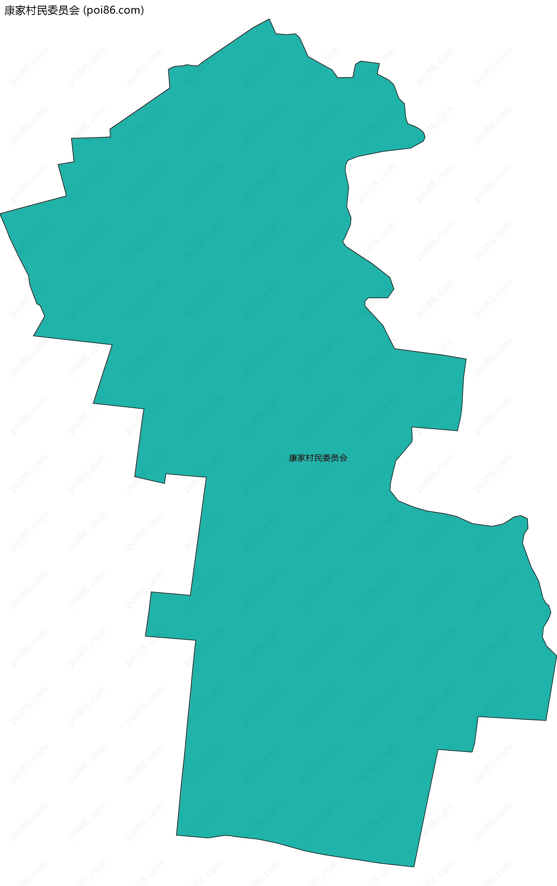 康家村民委员会边界地图