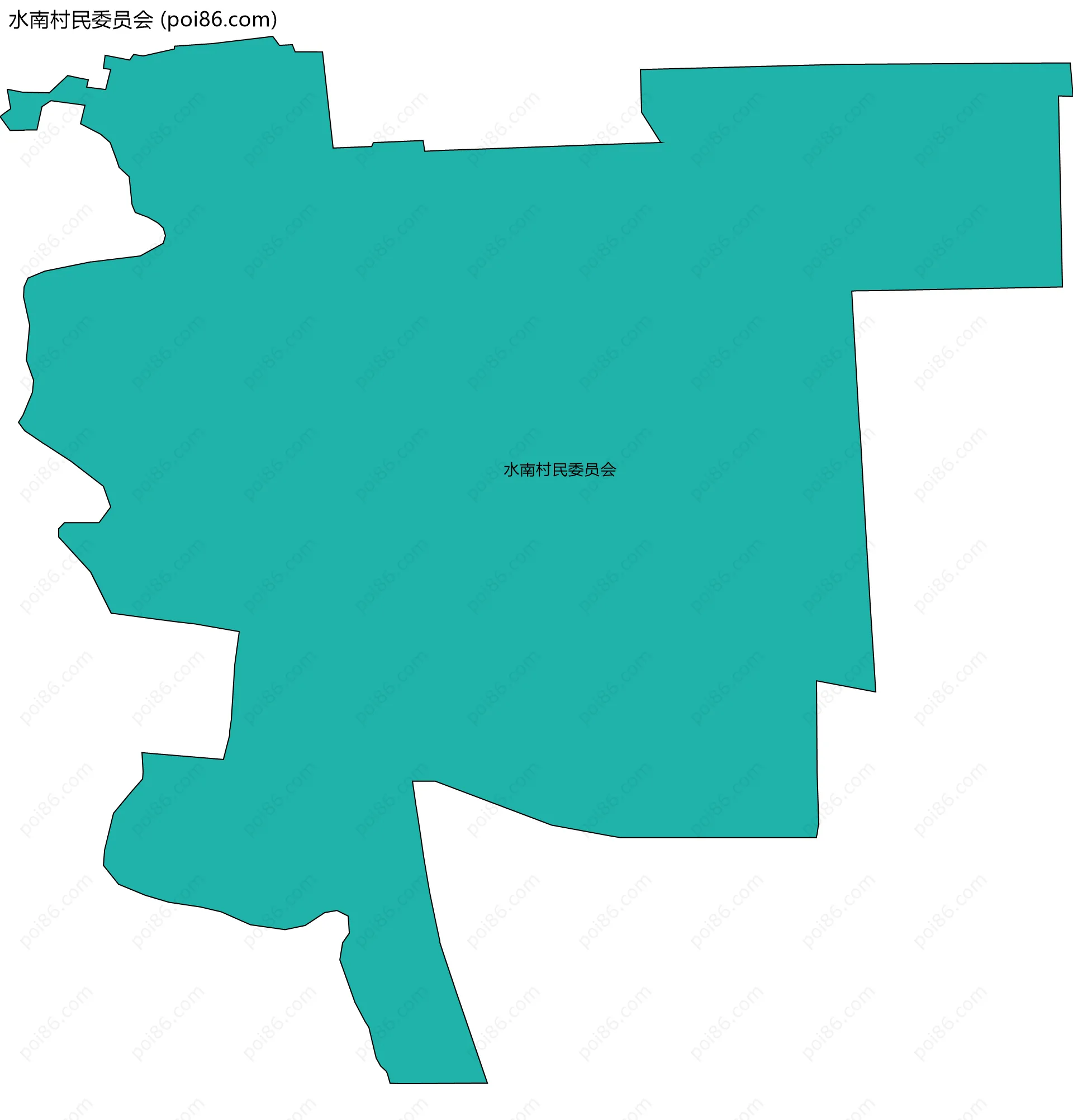 水南村民委员会边界地图