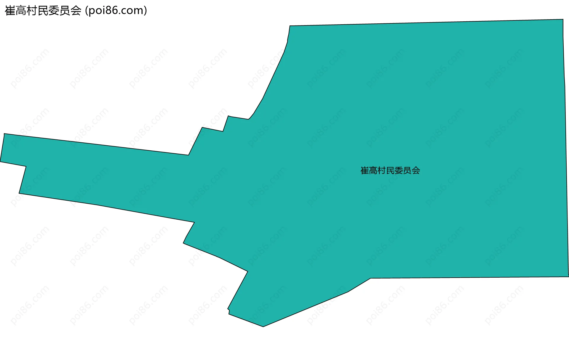 崔高村民委员会边界地图