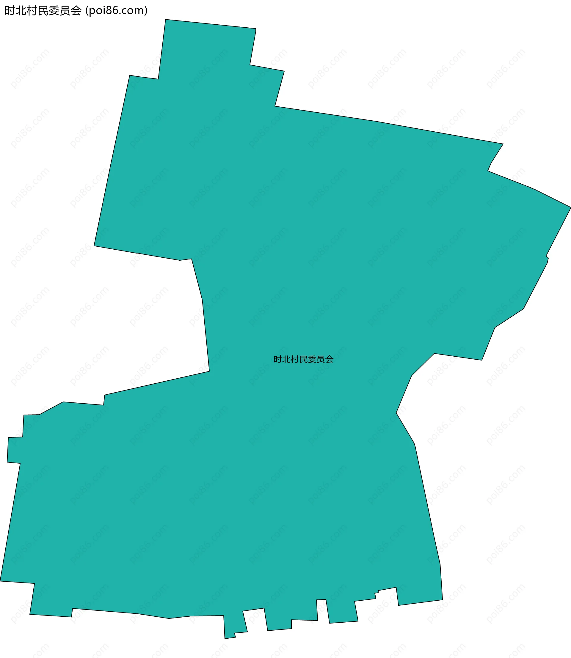 时北村民委员会边界地图