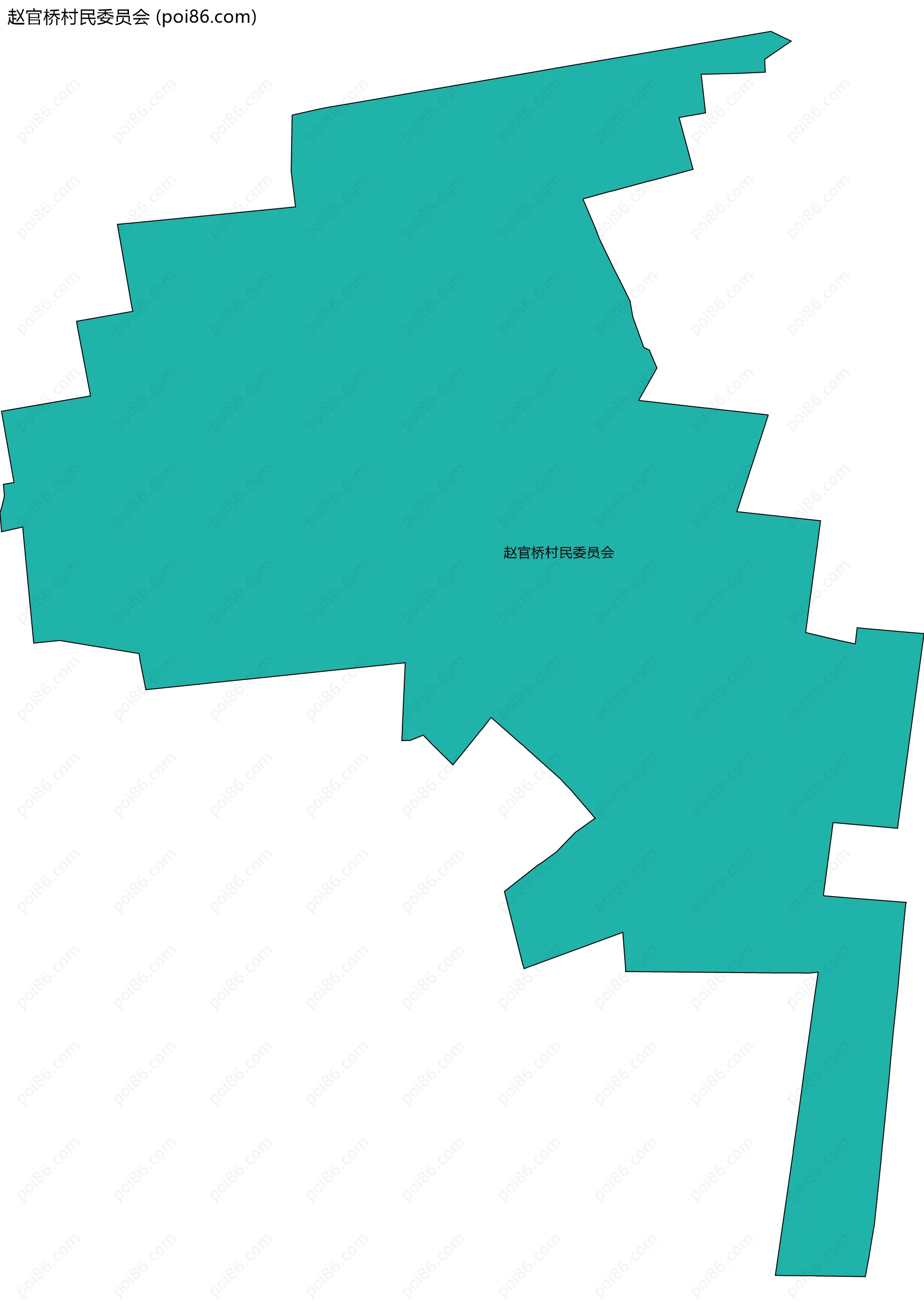 赵官桥村民委员会边界地图