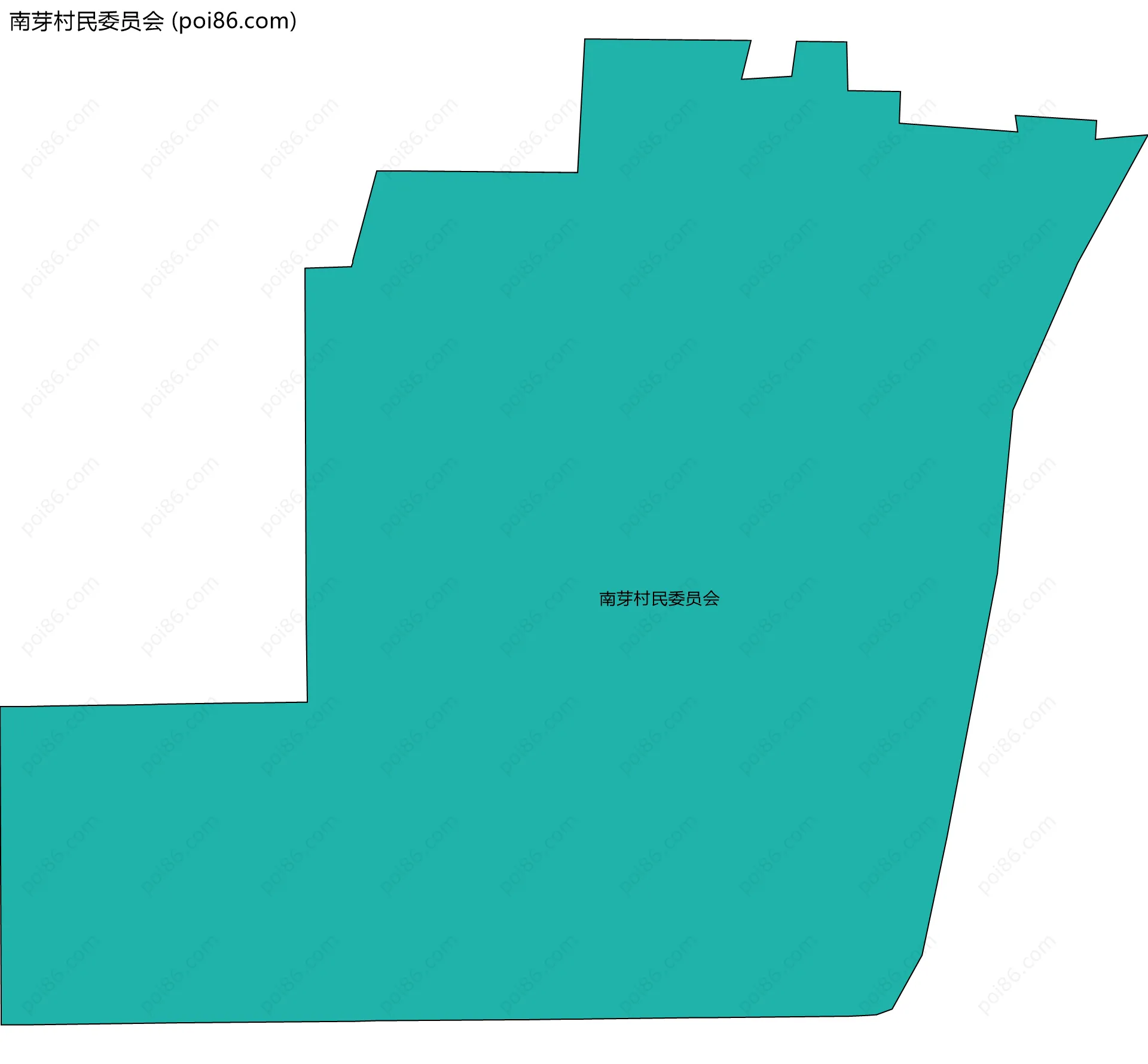 南芽村民委员会边界地图