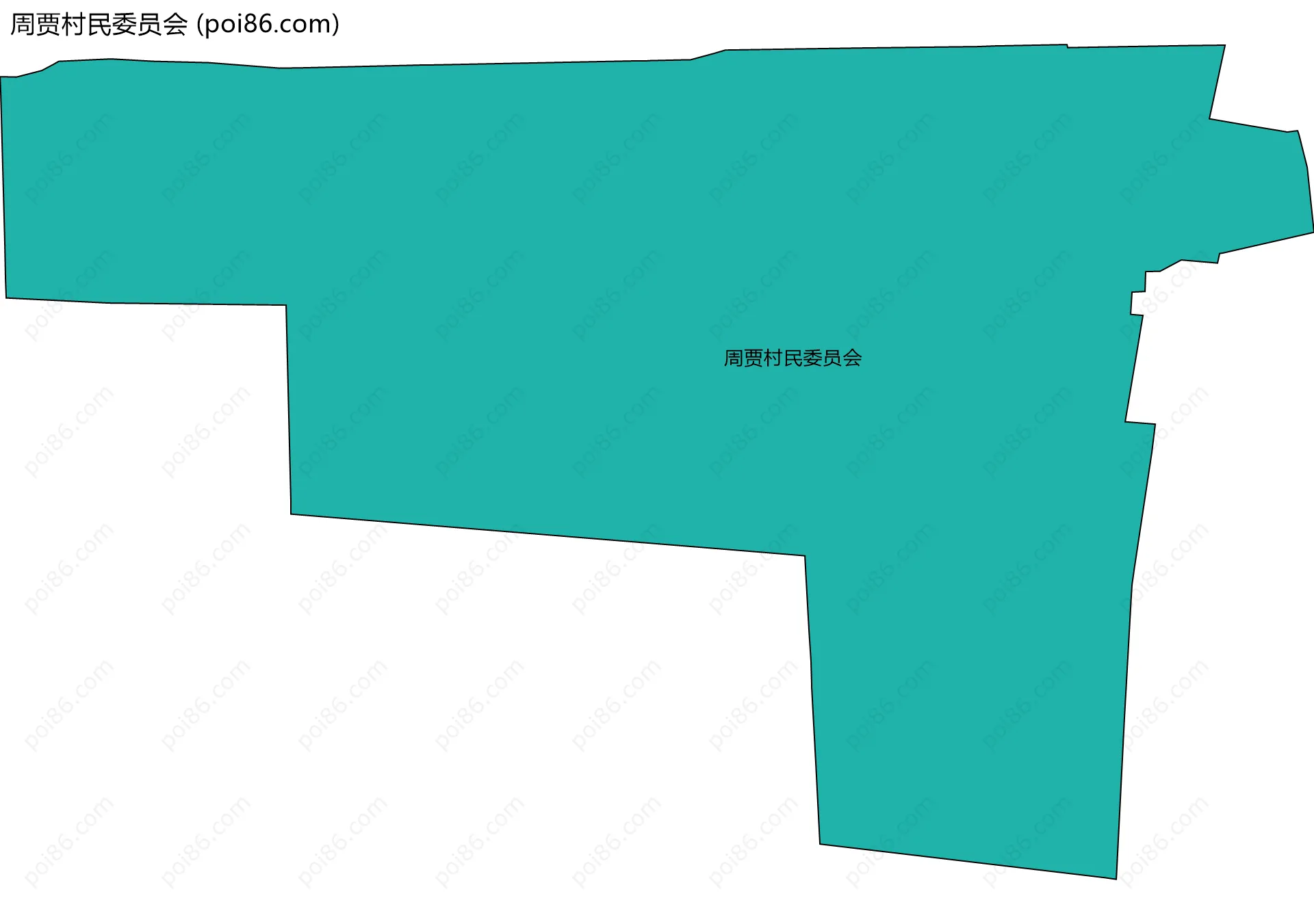 周贾村民委员会边界地图