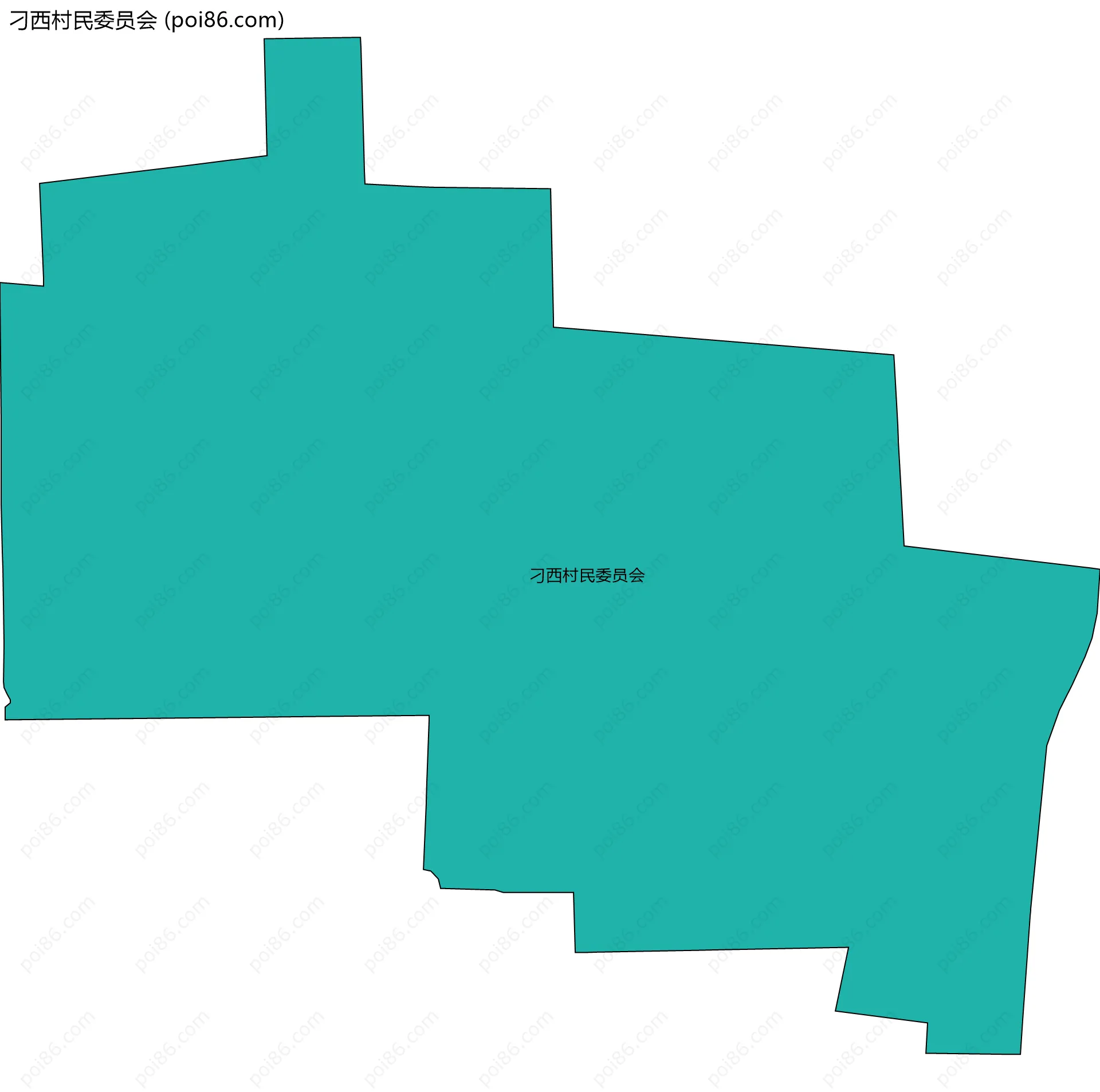 刁西村民委员会边界地图