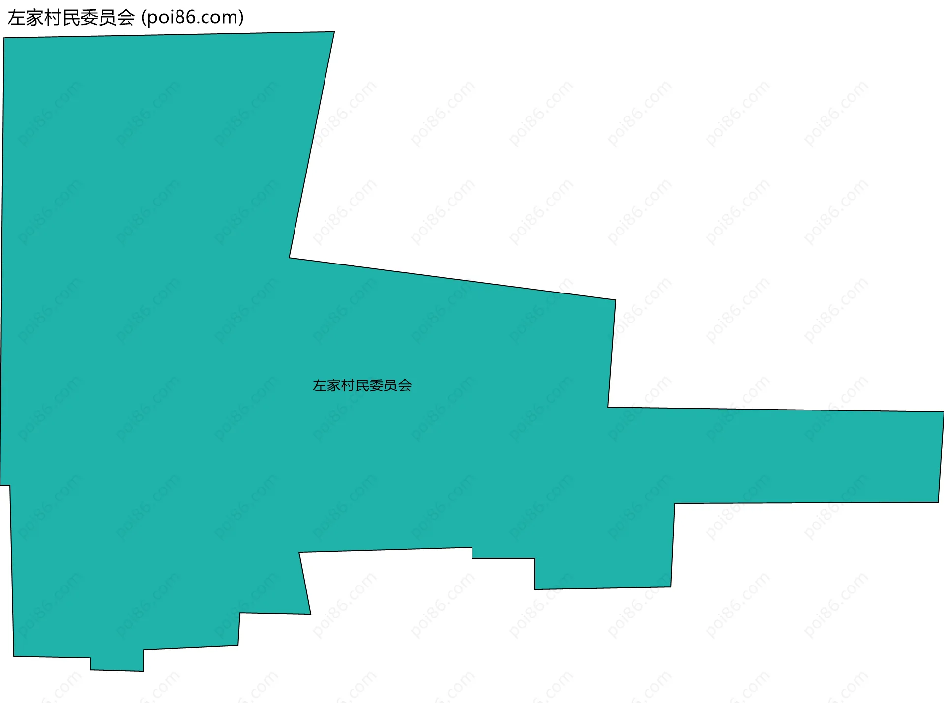 左家村民委员会边界地图