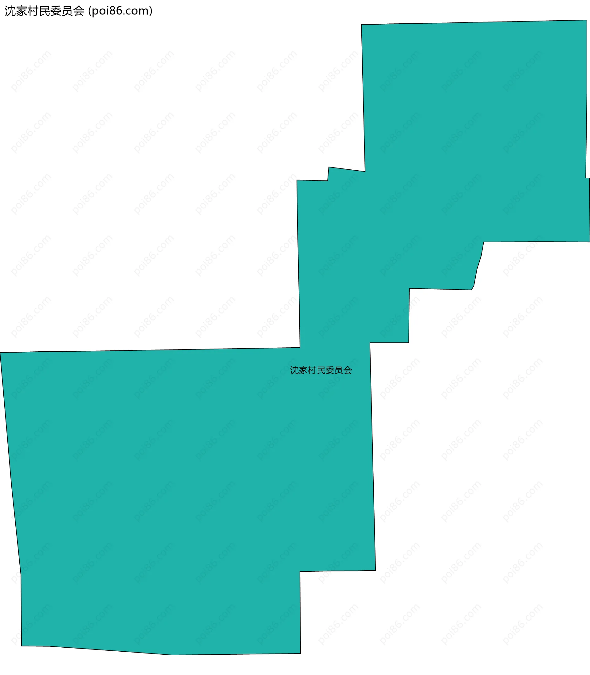 沈家村民委员会边界地图