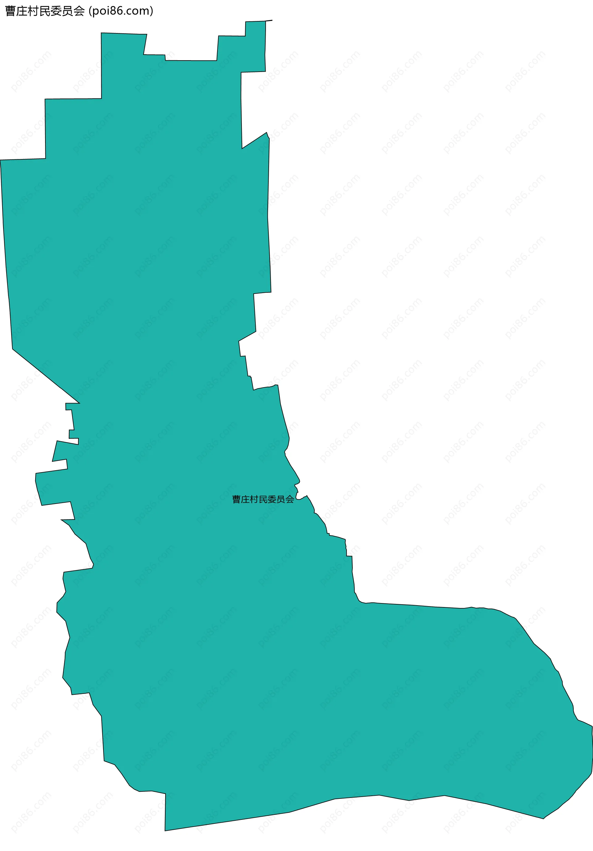 曹庄村民委员会边界地图