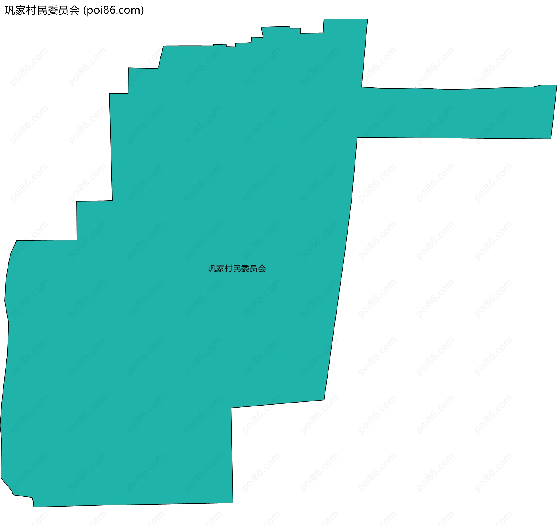 巩家村民委员会边界地图