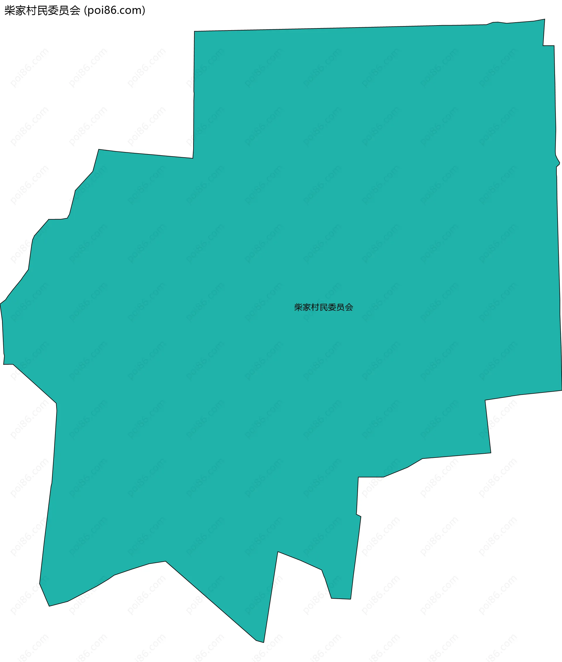 柴家村民委员会边界地图