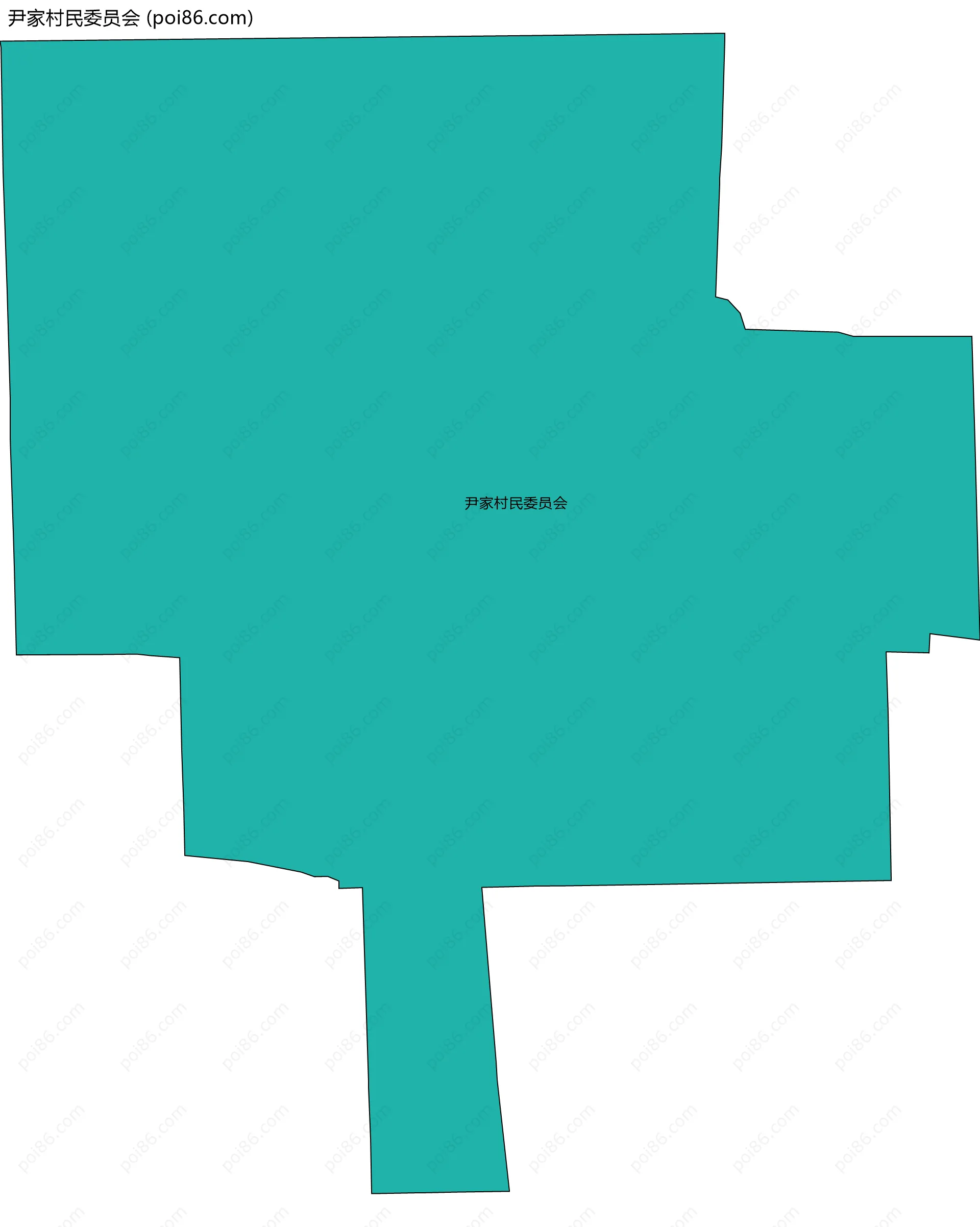 尹家村民委员会边界地图