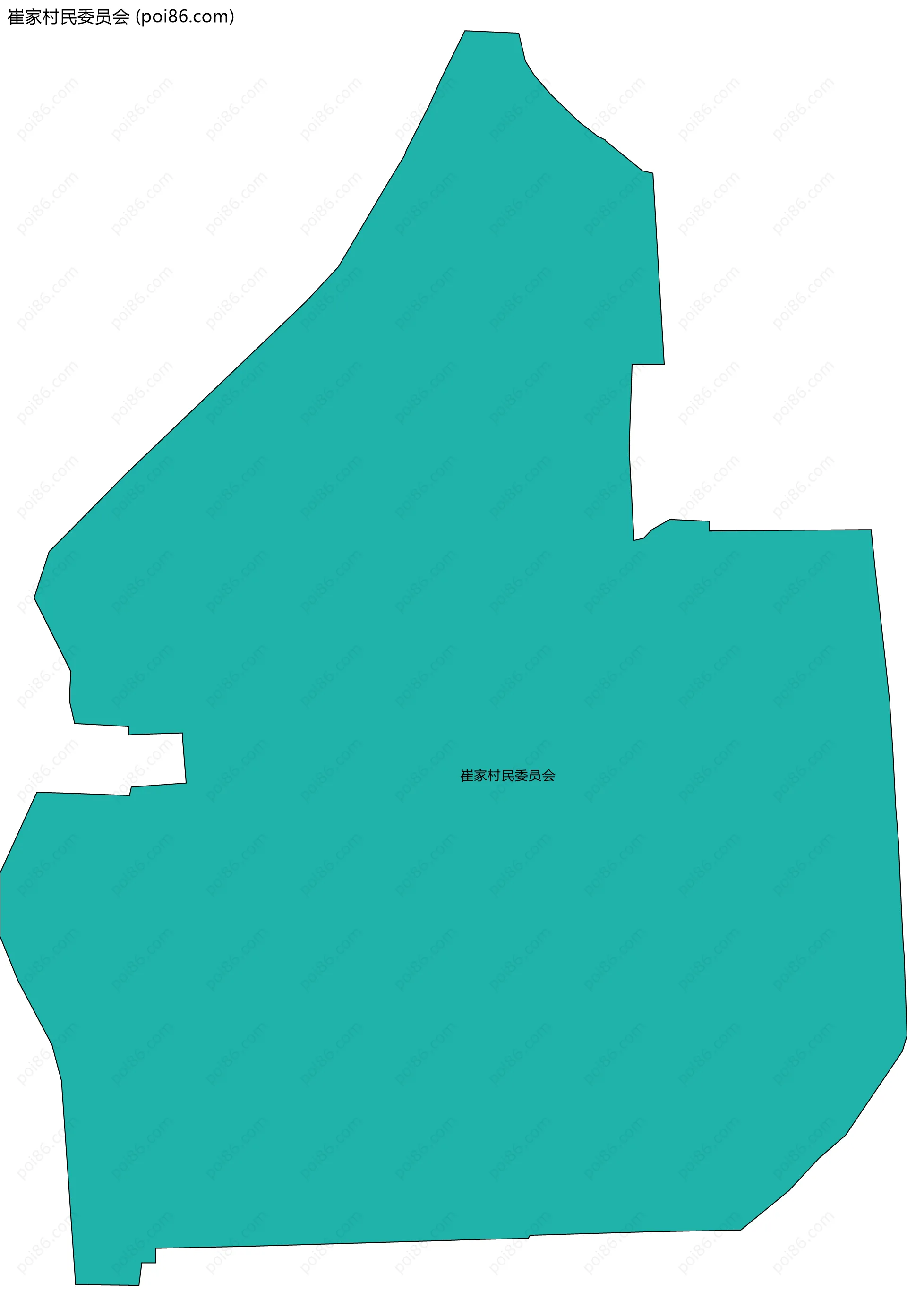 崔家村民委员会边界地图