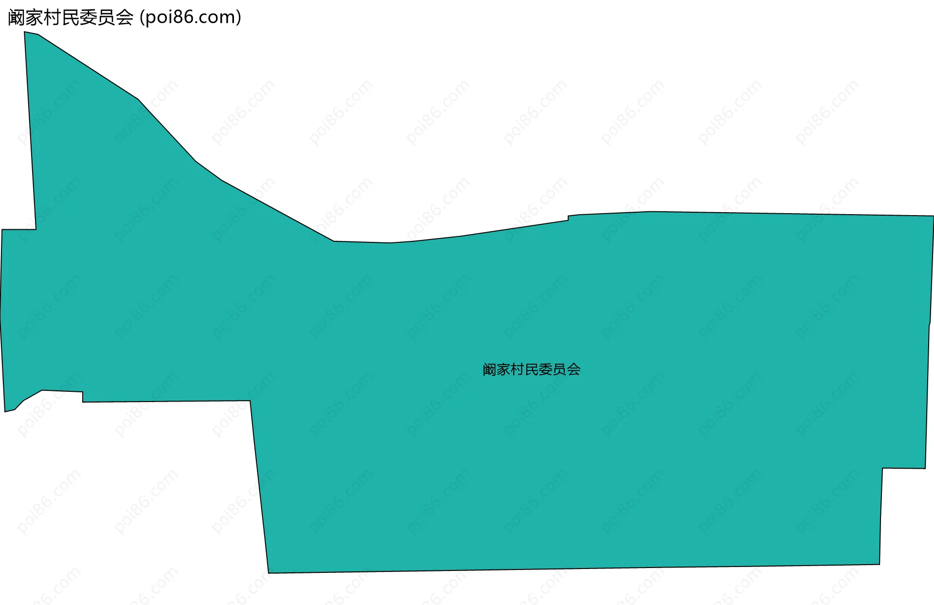 阚家村民委员会边界地图