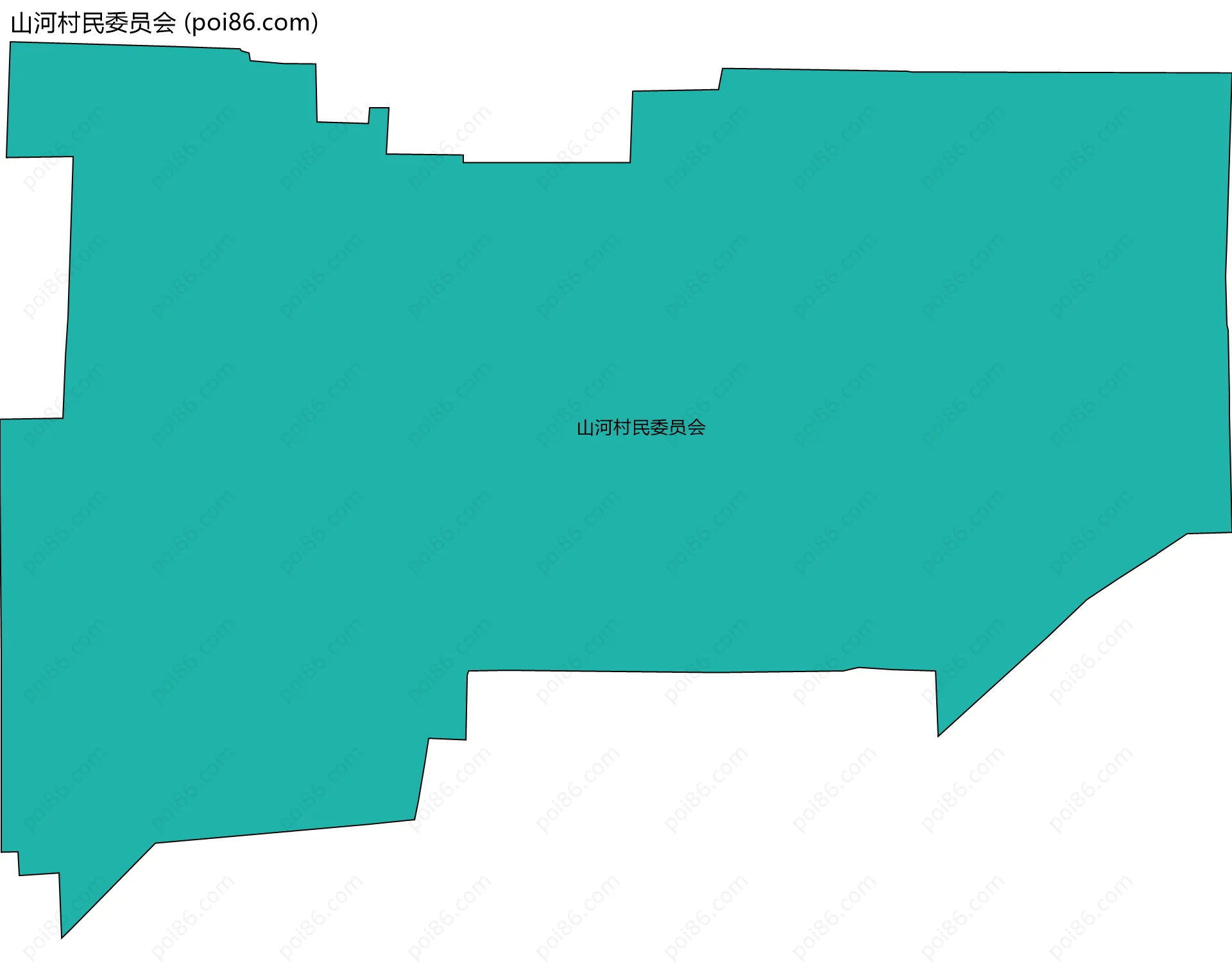 山河村民委员会边界地图