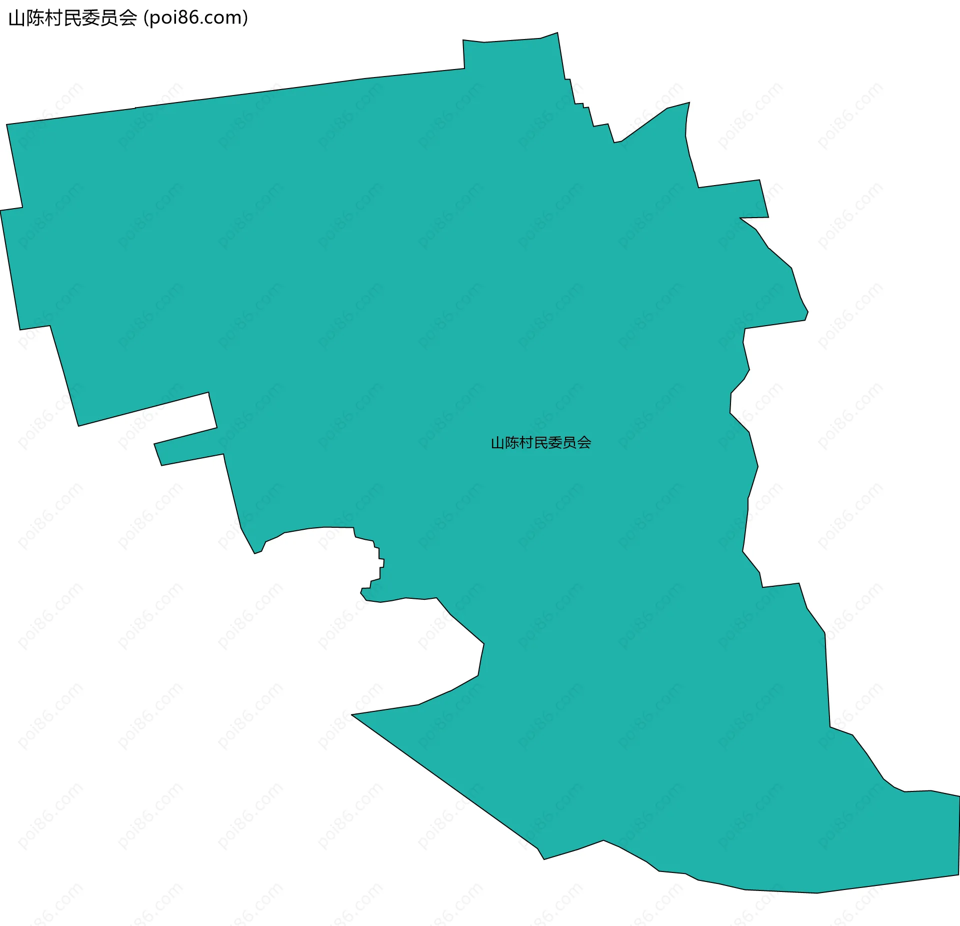 山陈村民委员会边界地图