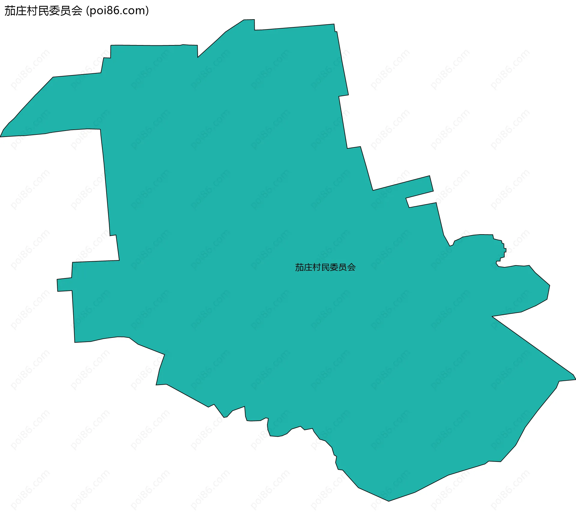 茄庄村民委员会边界地图