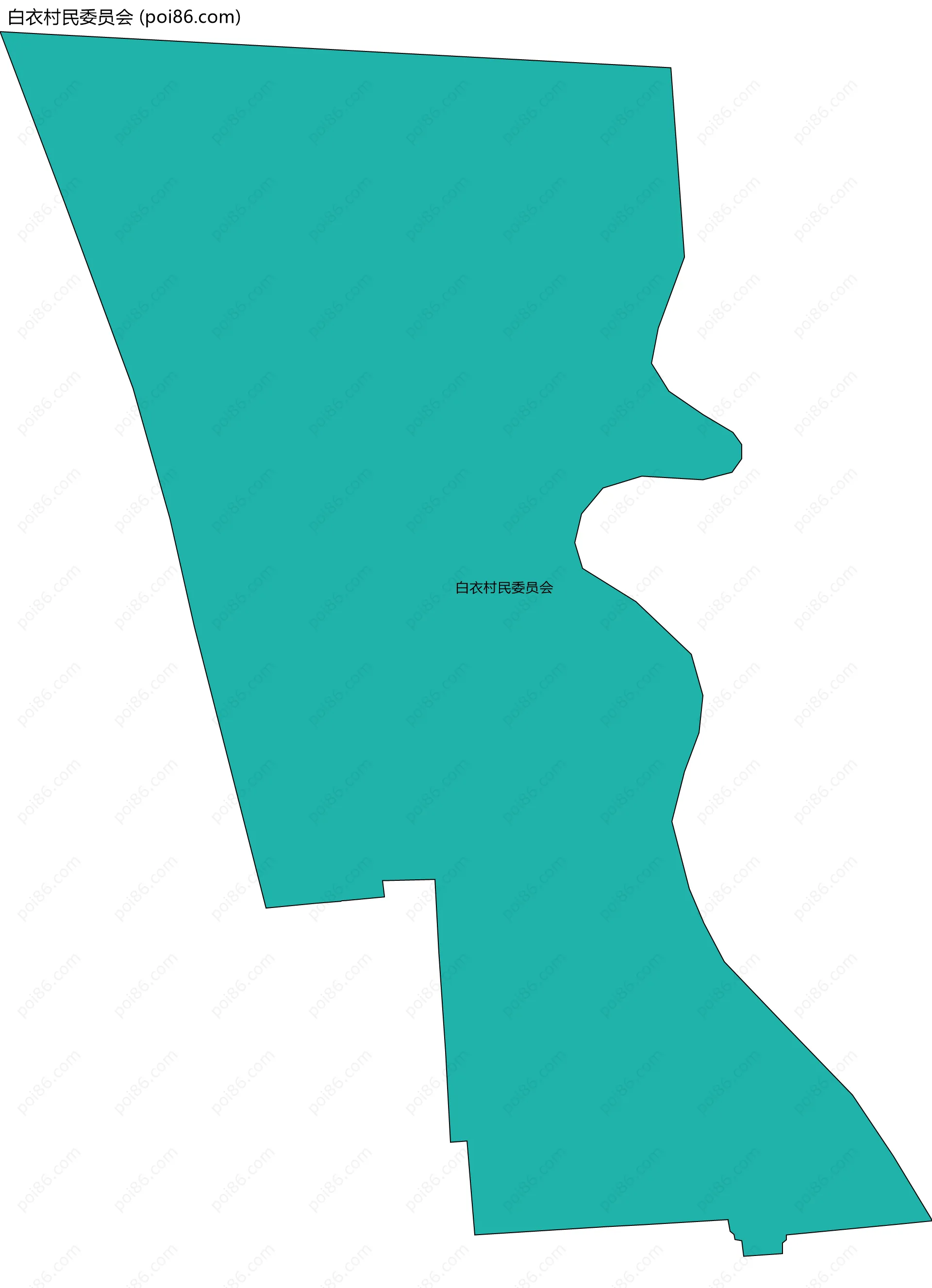 白衣村民委员会边界地图