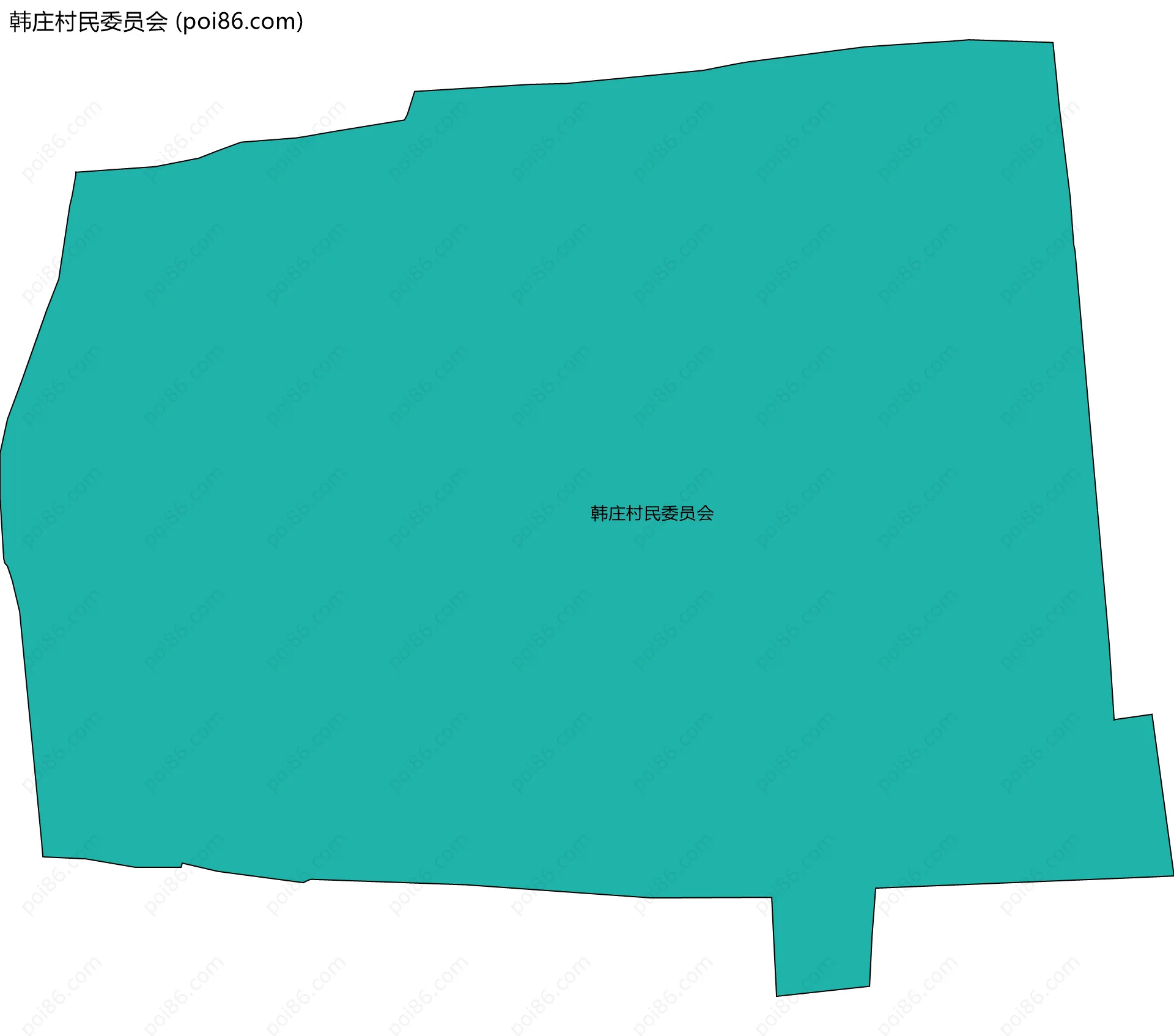 韩庄村民委员会边界地图