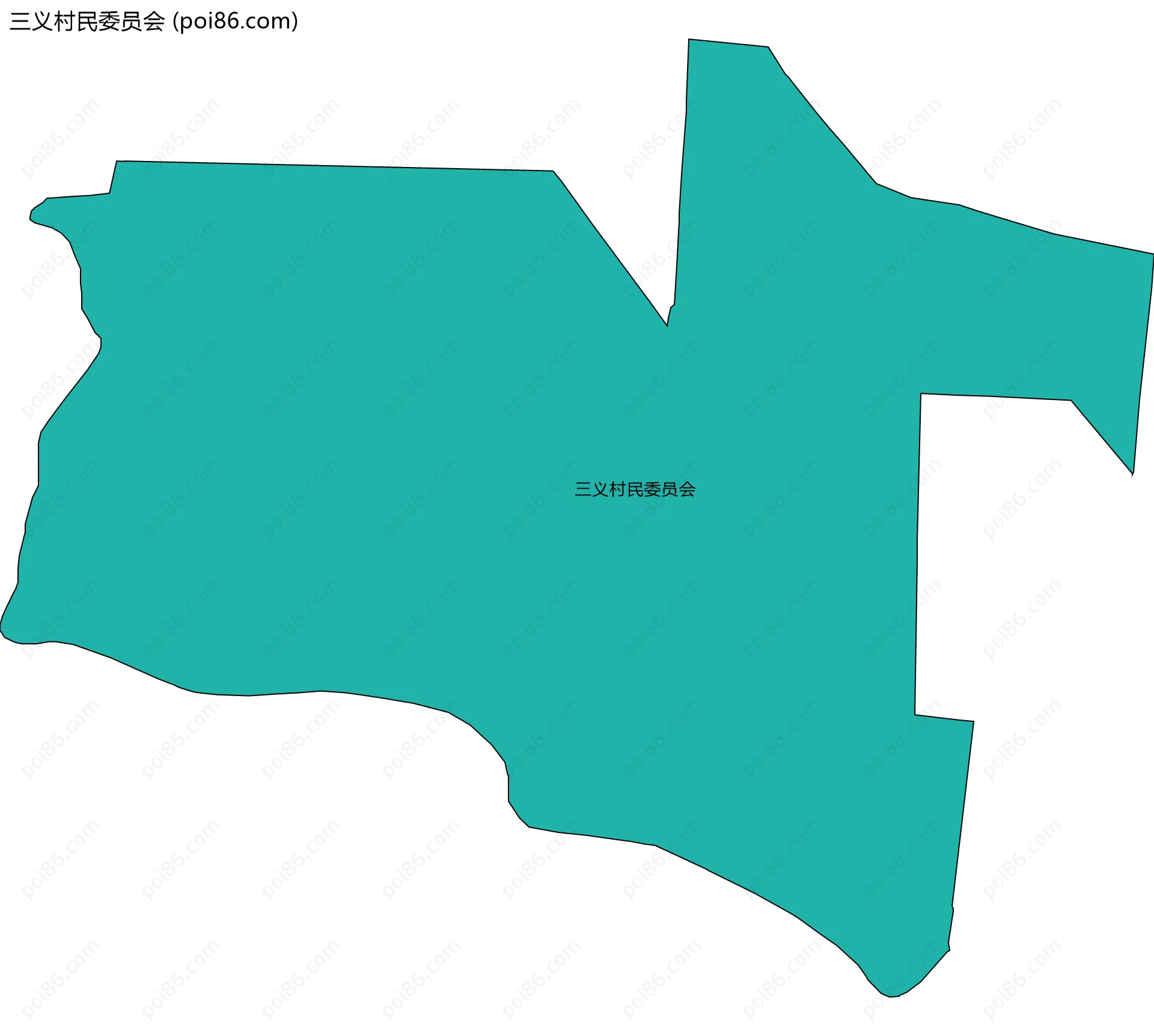 三义村民委员会边界地图
