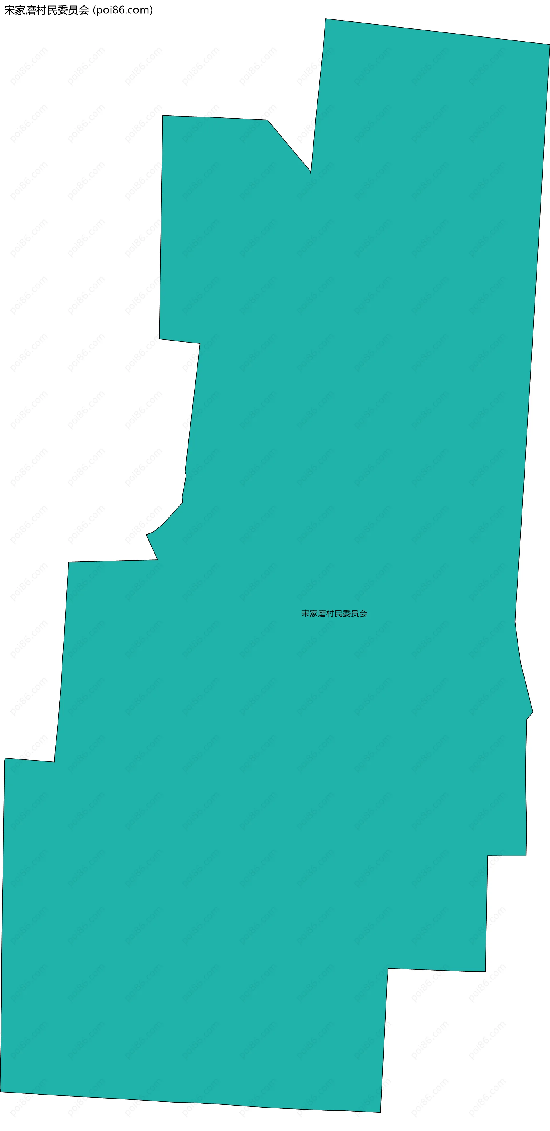 宋家磨村民委员会边界地图