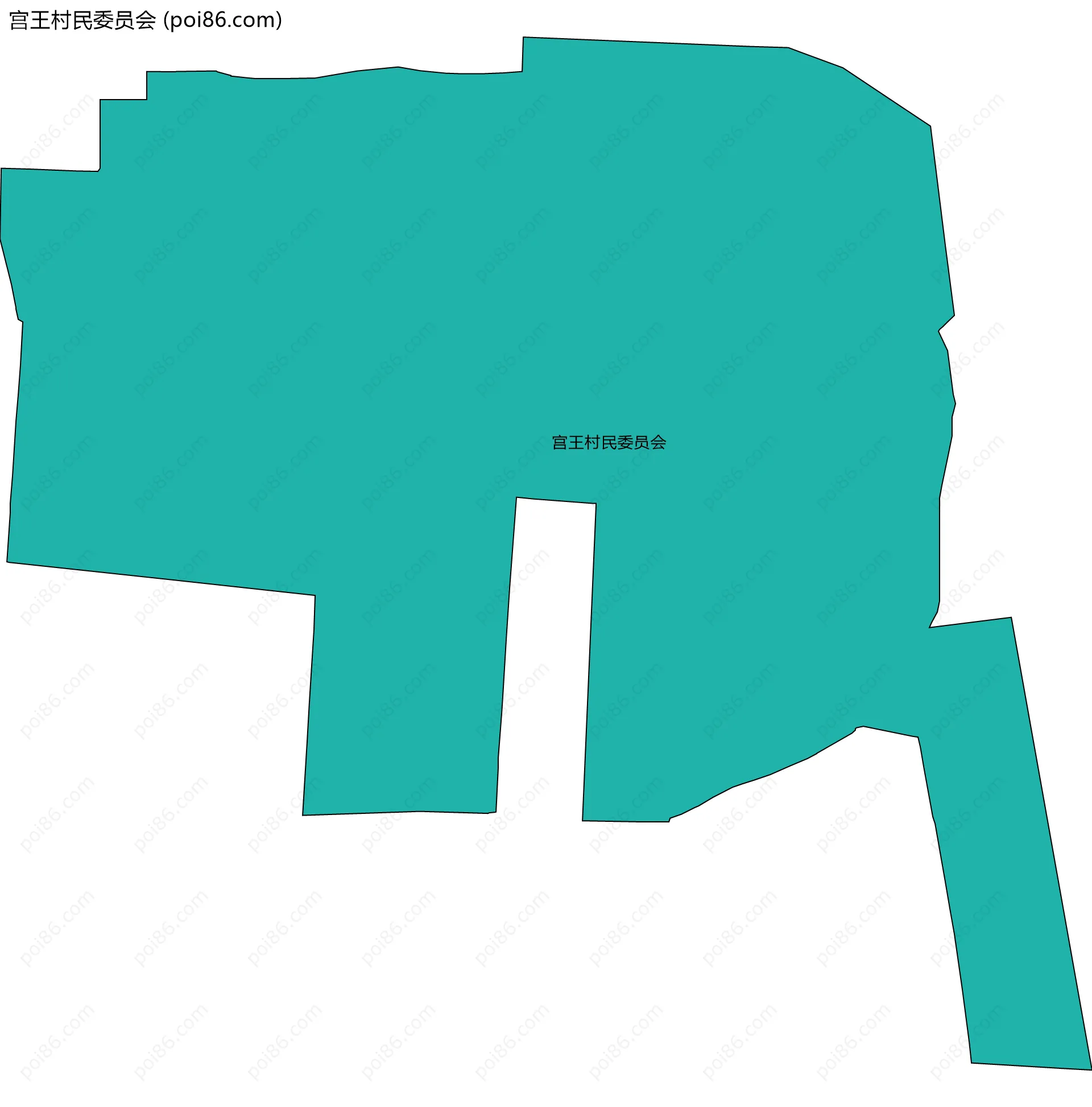 宫王村民委员会边界地图