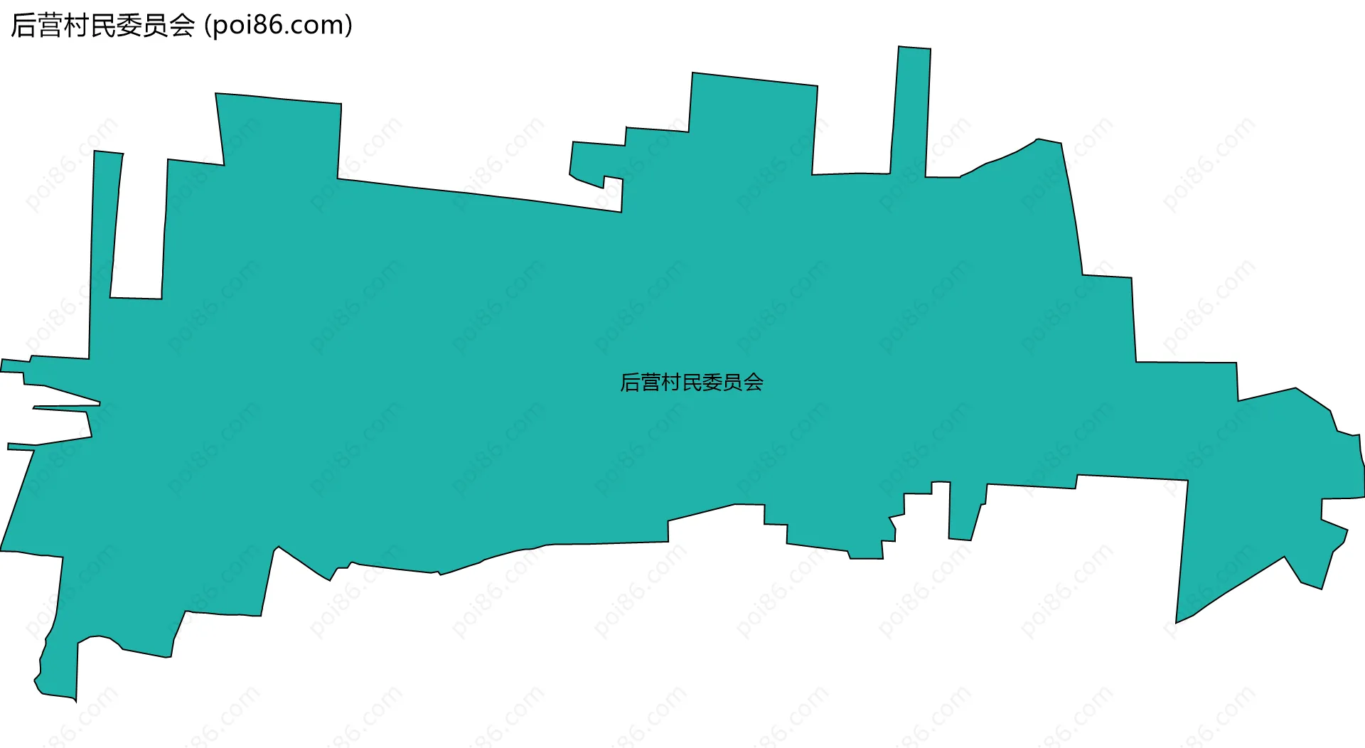 后营村民委员会边界地图
