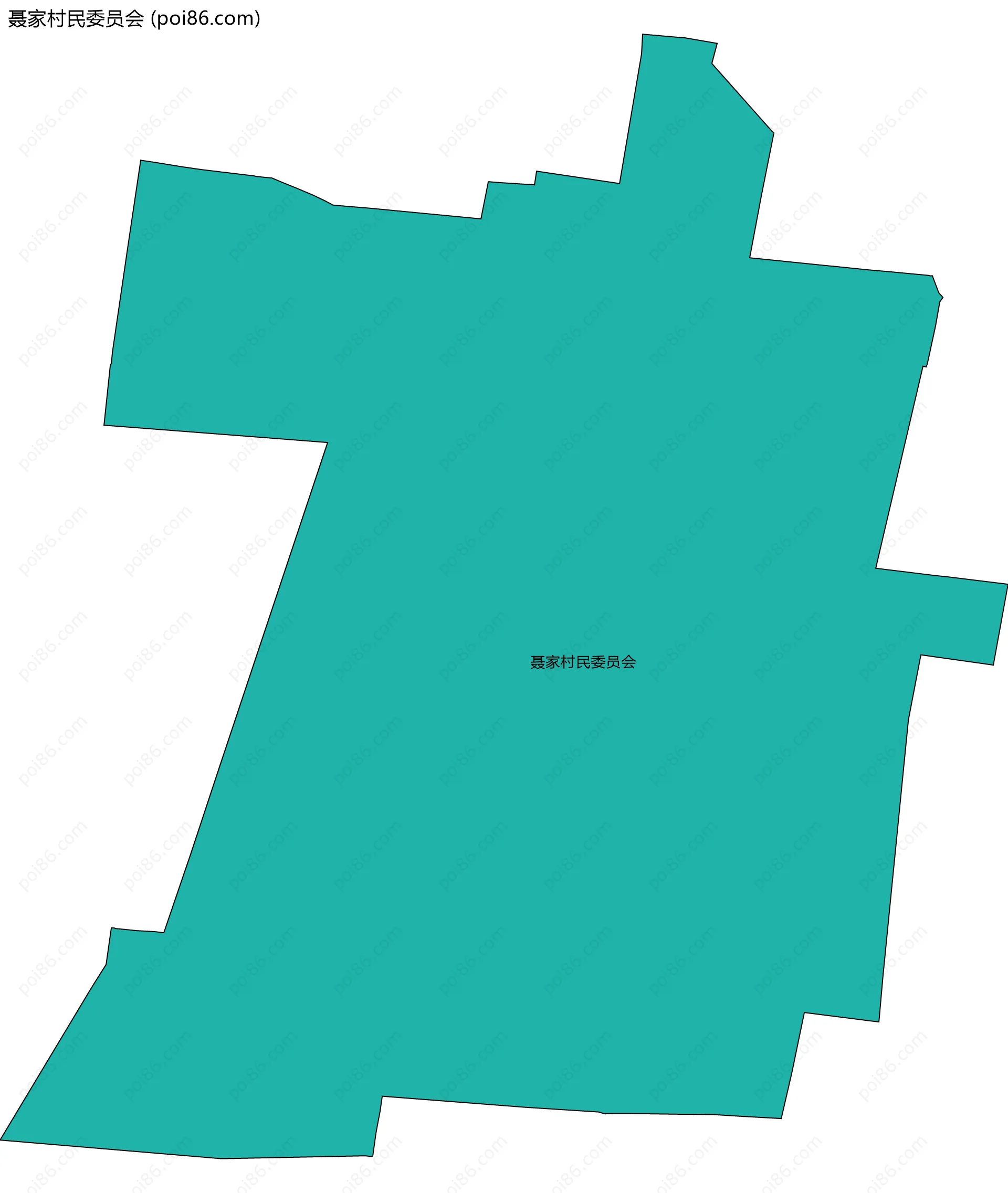 聂家村民委员会边界地图