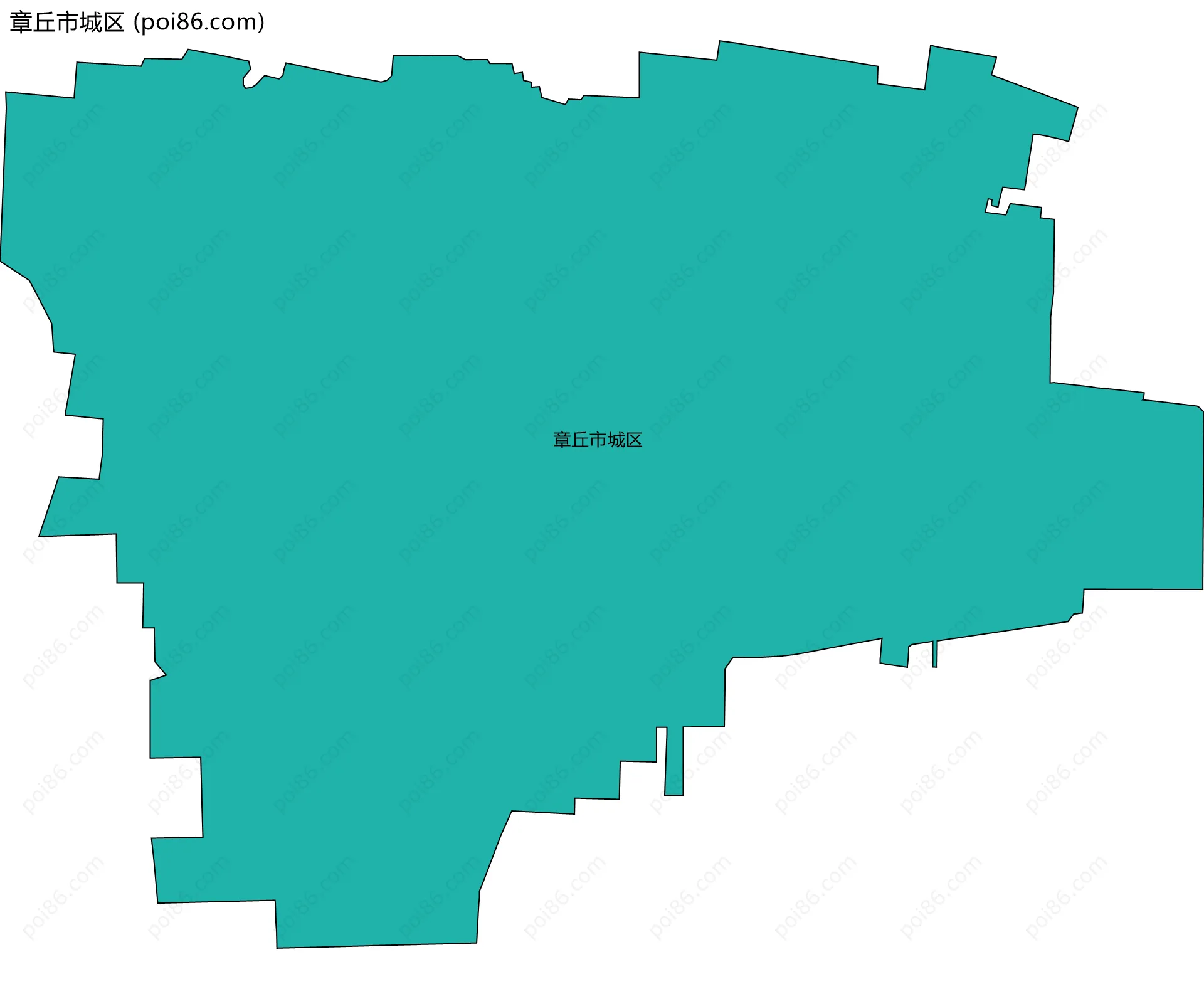 章丘市城区边界地图