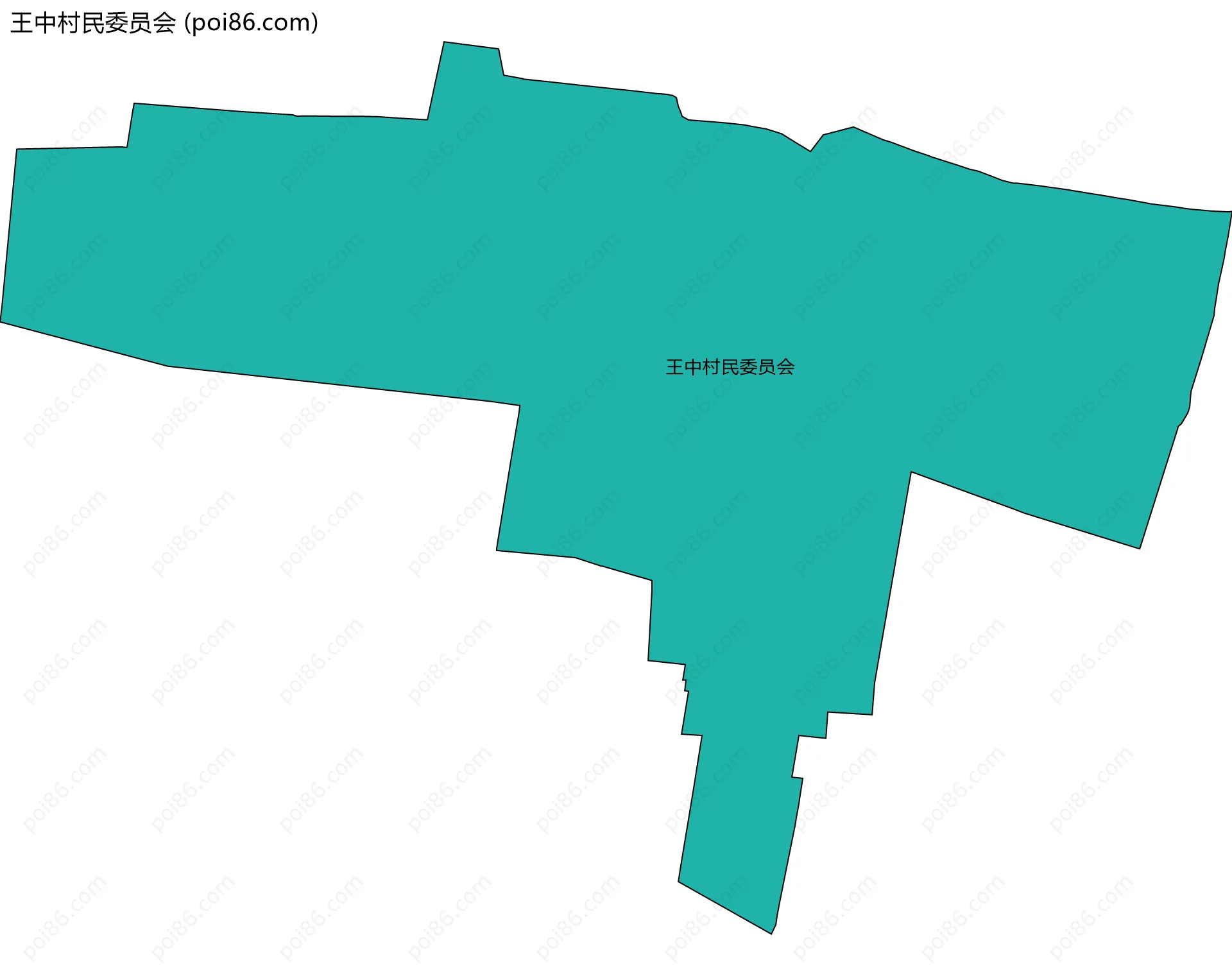 王中村民委员会边界地图