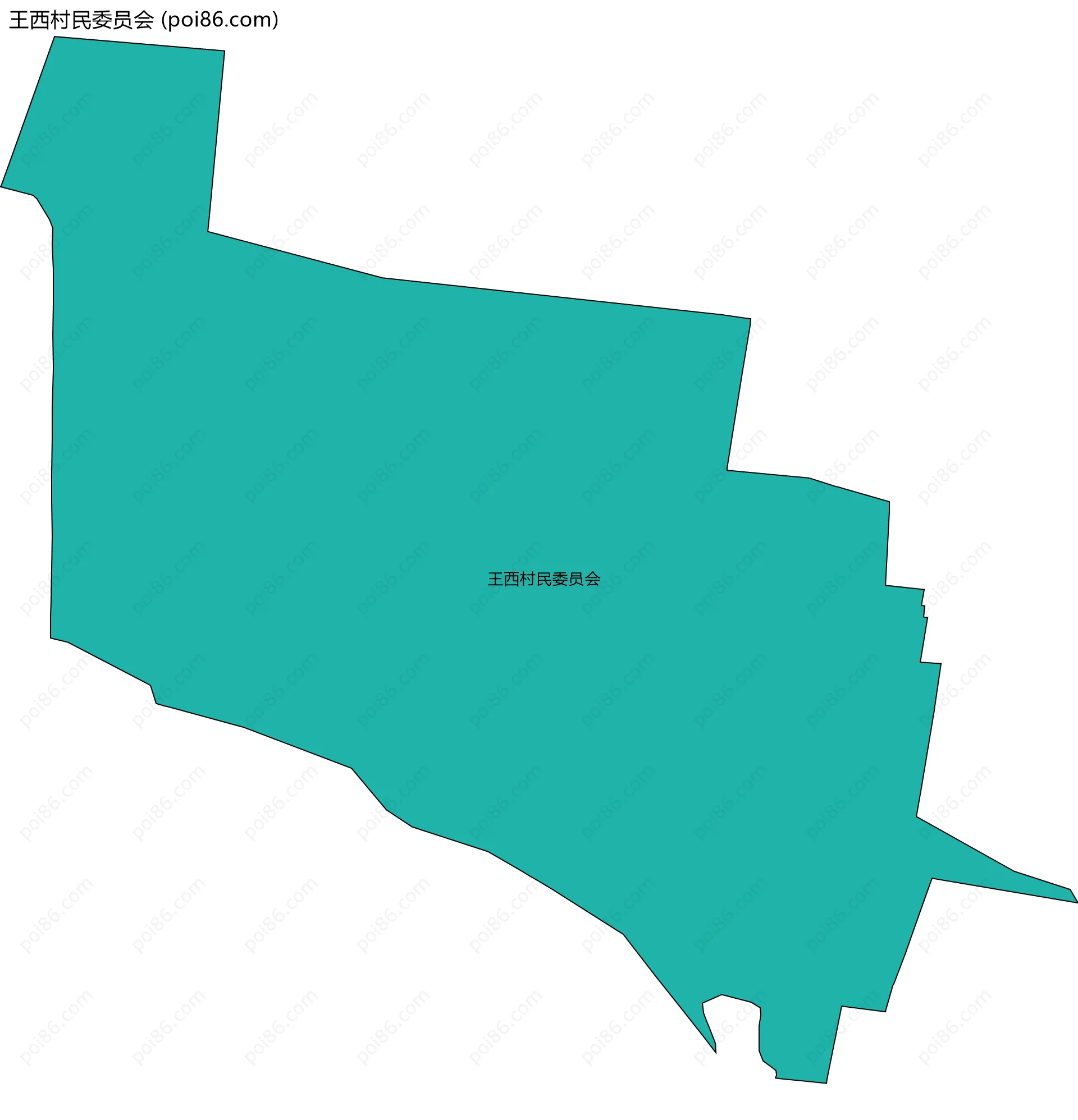 王西村民委员会边界地图