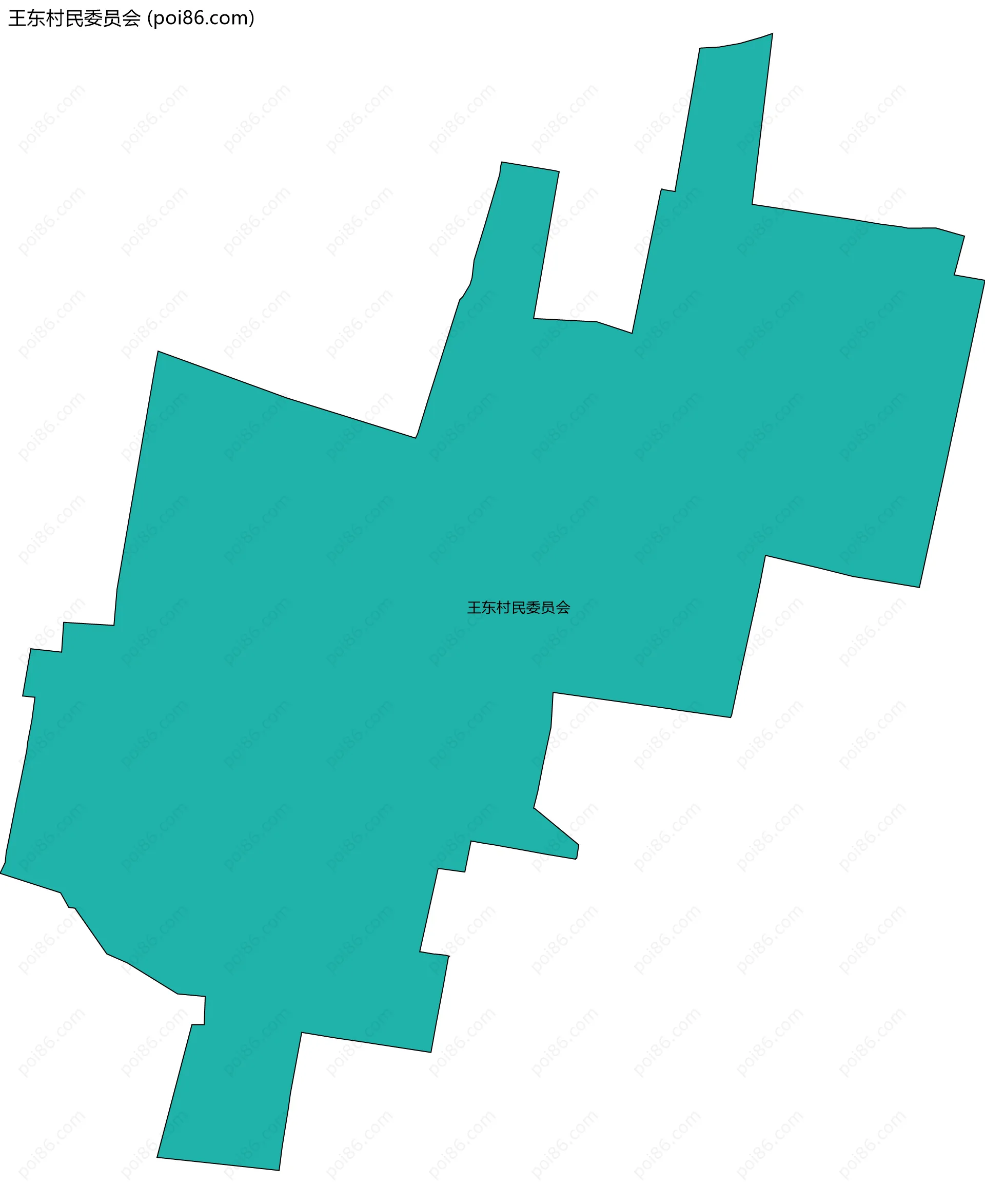 王东村民委员会边界地图