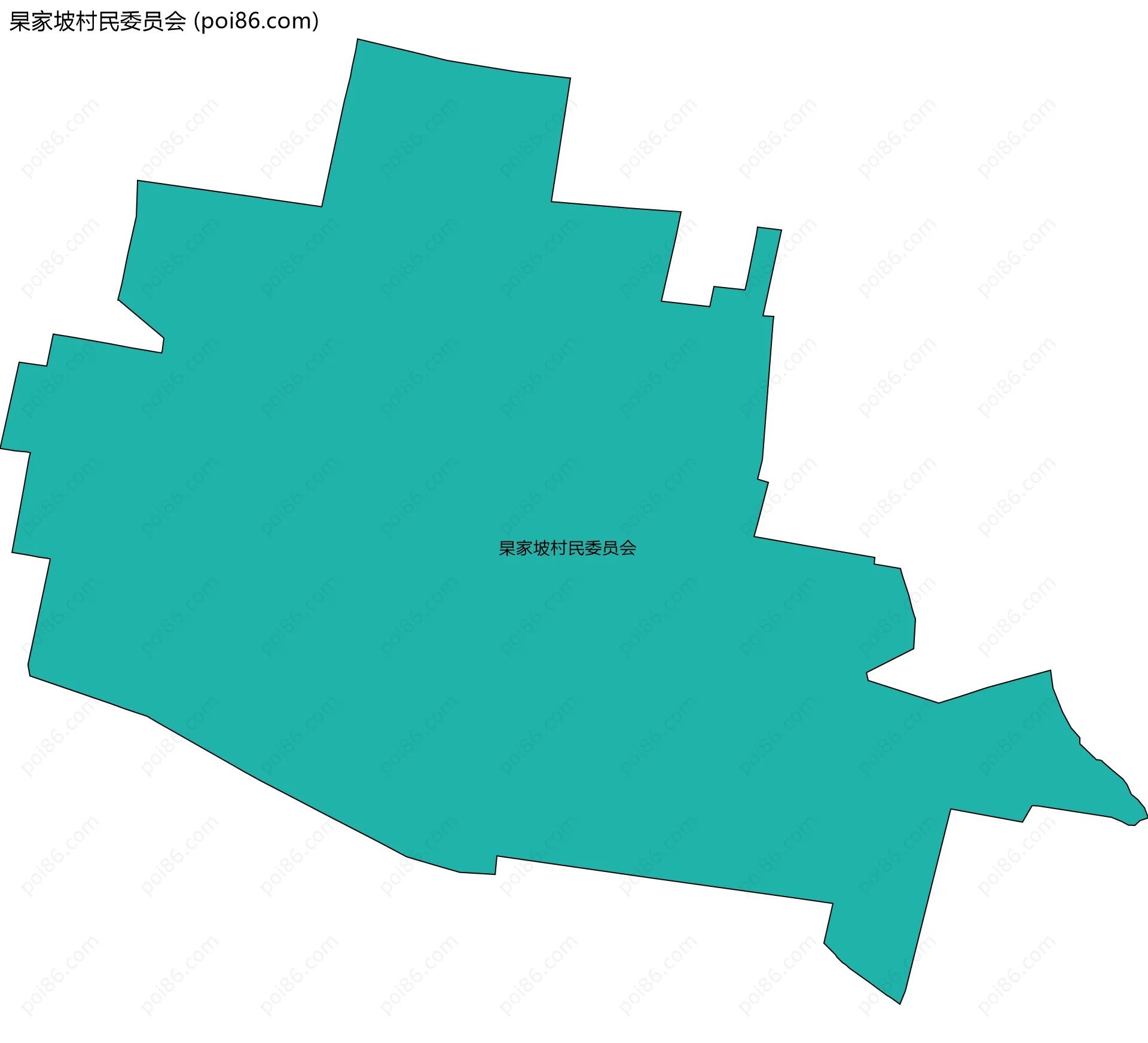 杲家坡村民委员会边界地图