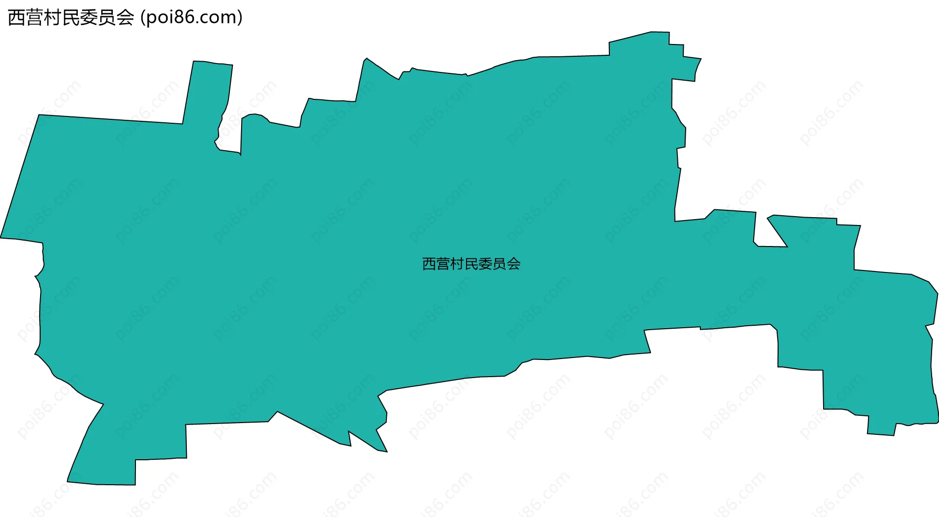 西营村民委员会边界地图