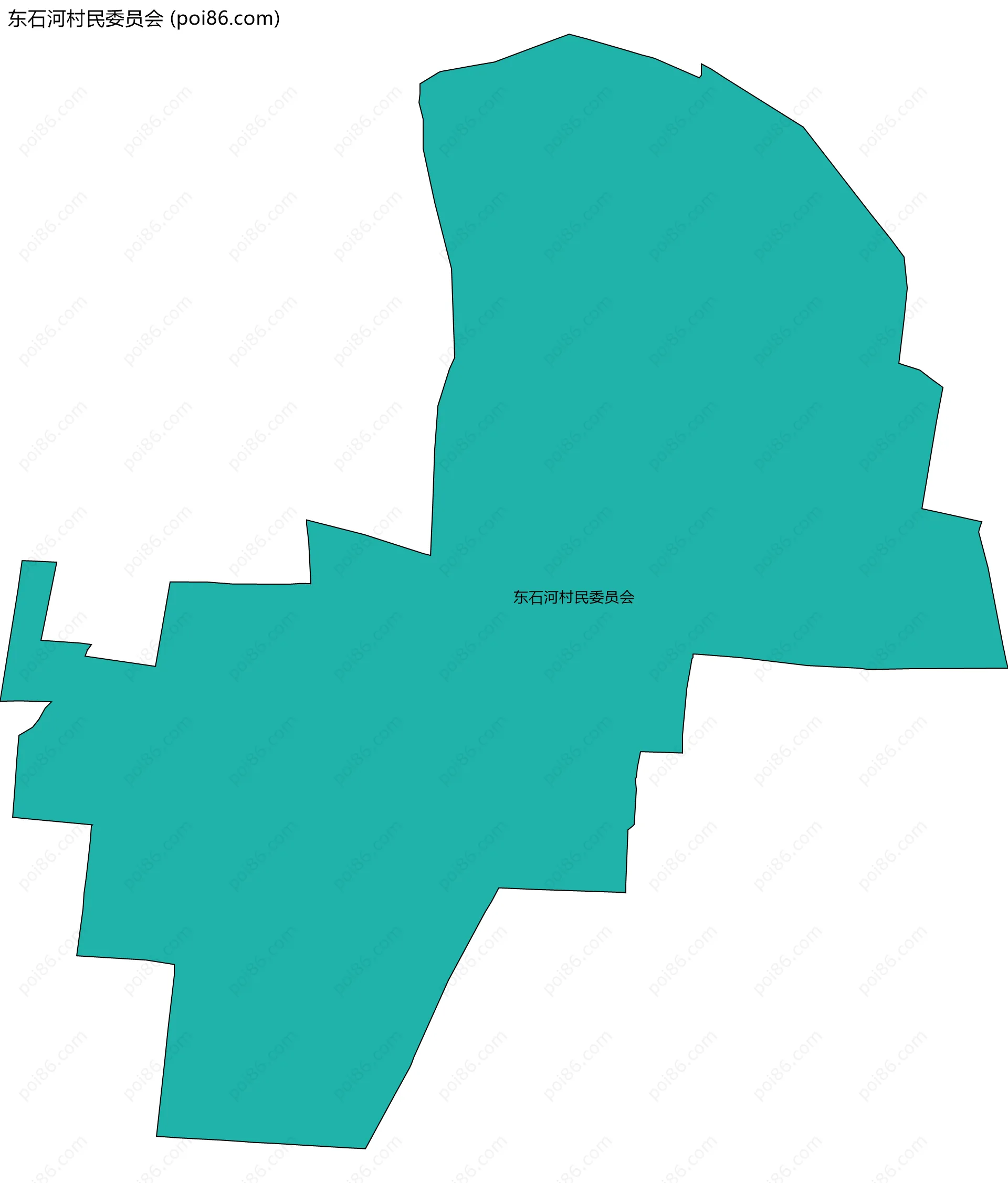 东石河村民委员会边界地图