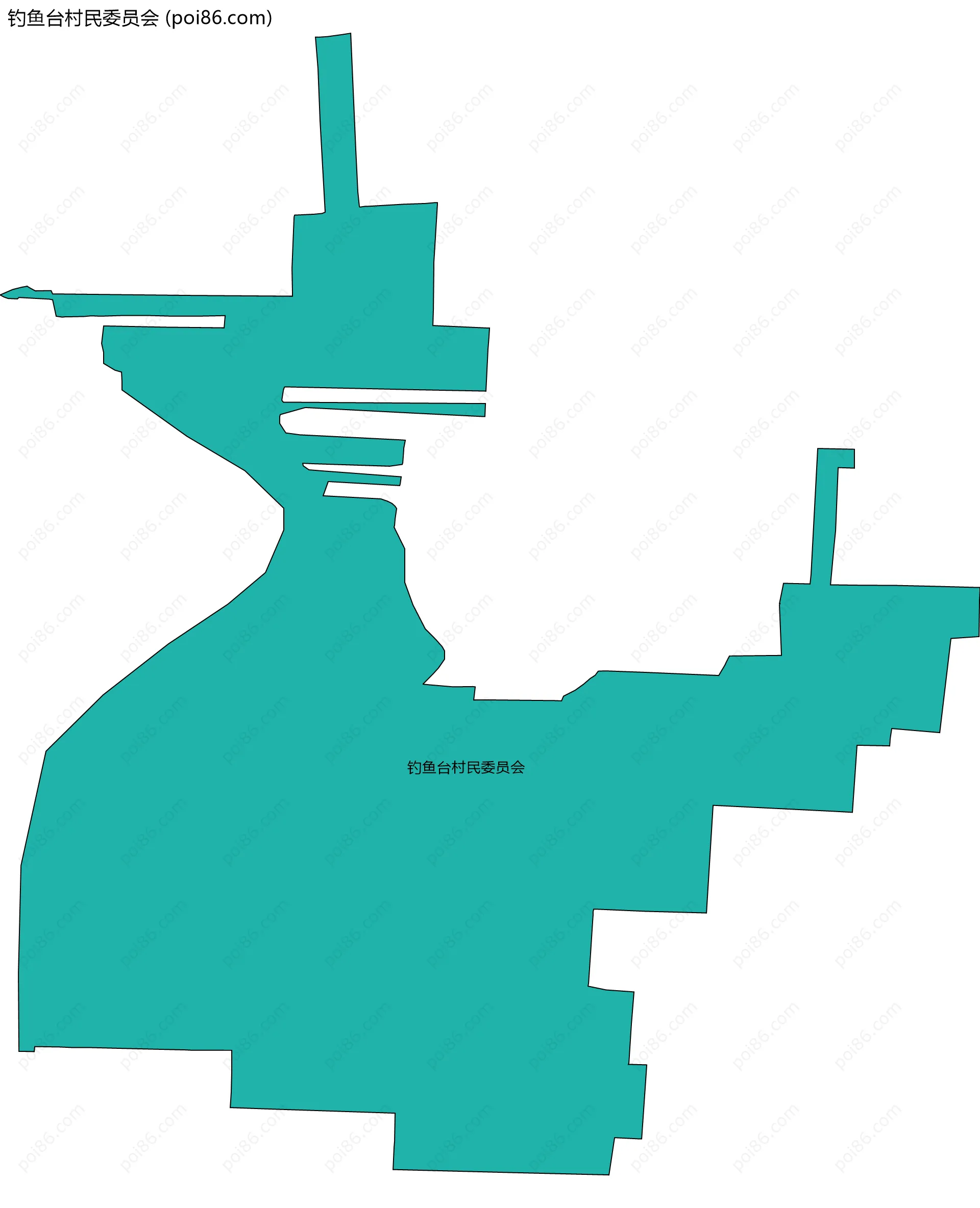 钓鱼台村民委员会边界地图