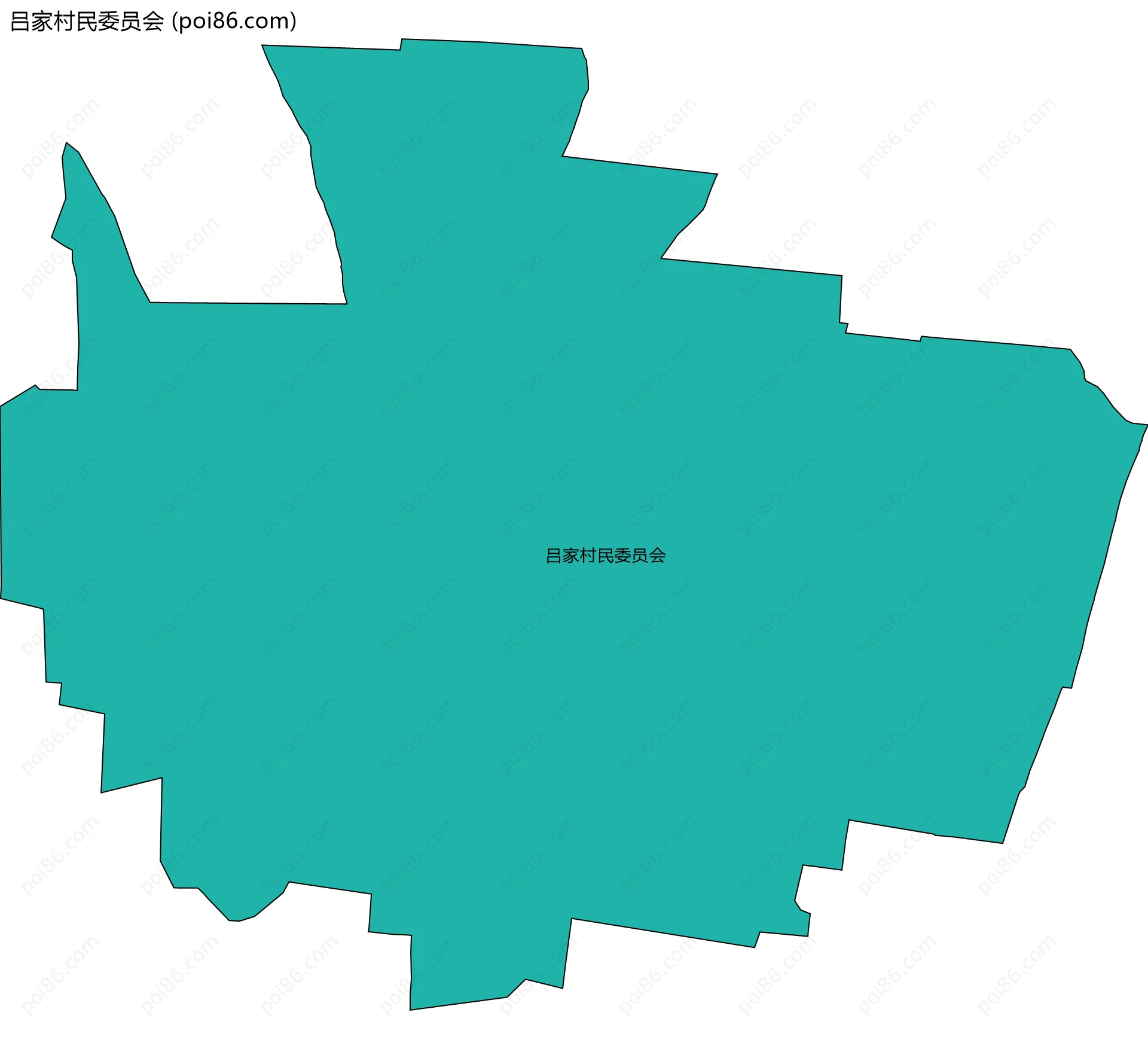 吕家村民委员会边界地图