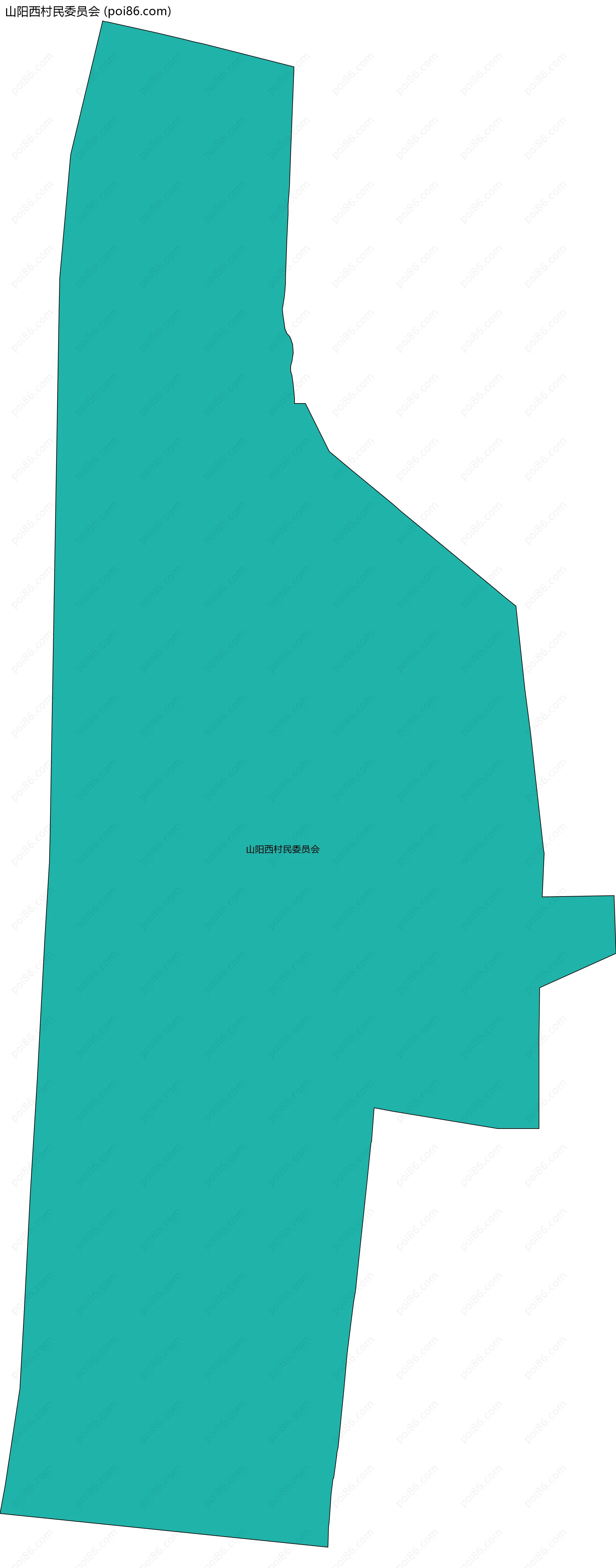 山阳西村民委员会边界地图