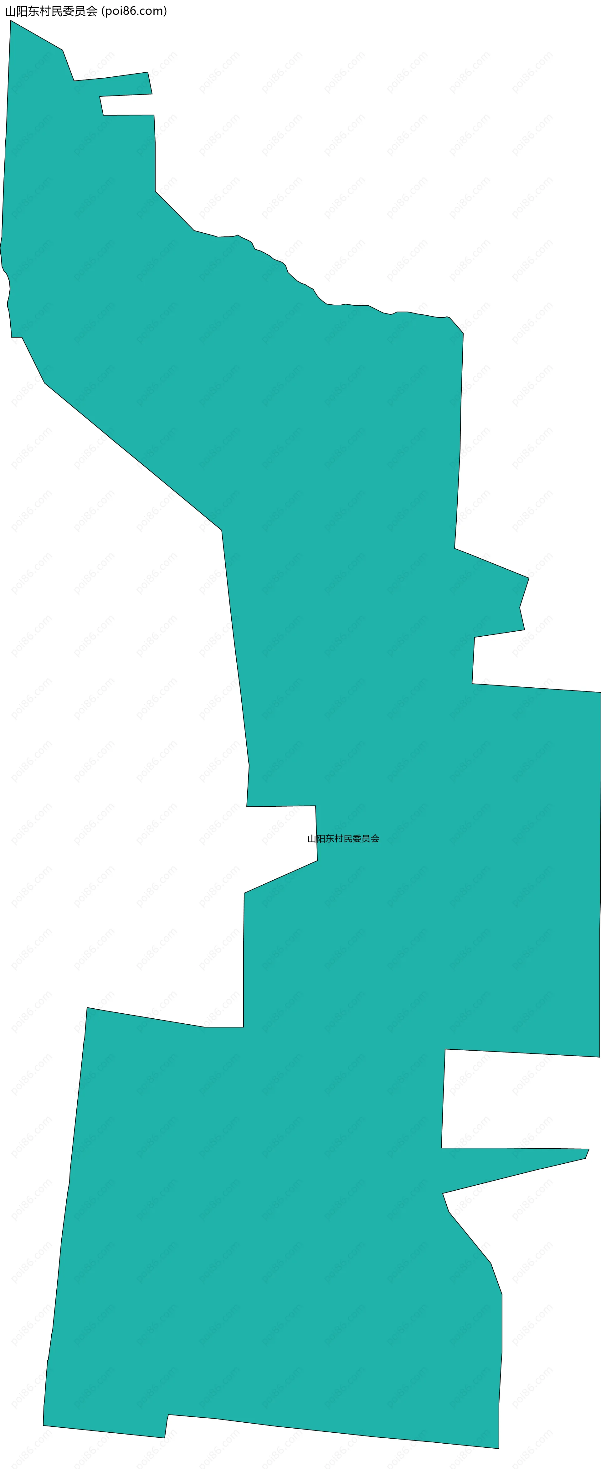 山阳东村民委员会边界地图