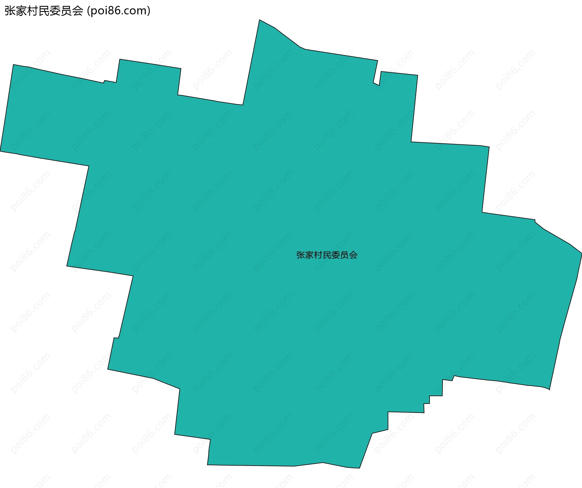 张家村民委员会边界地图
