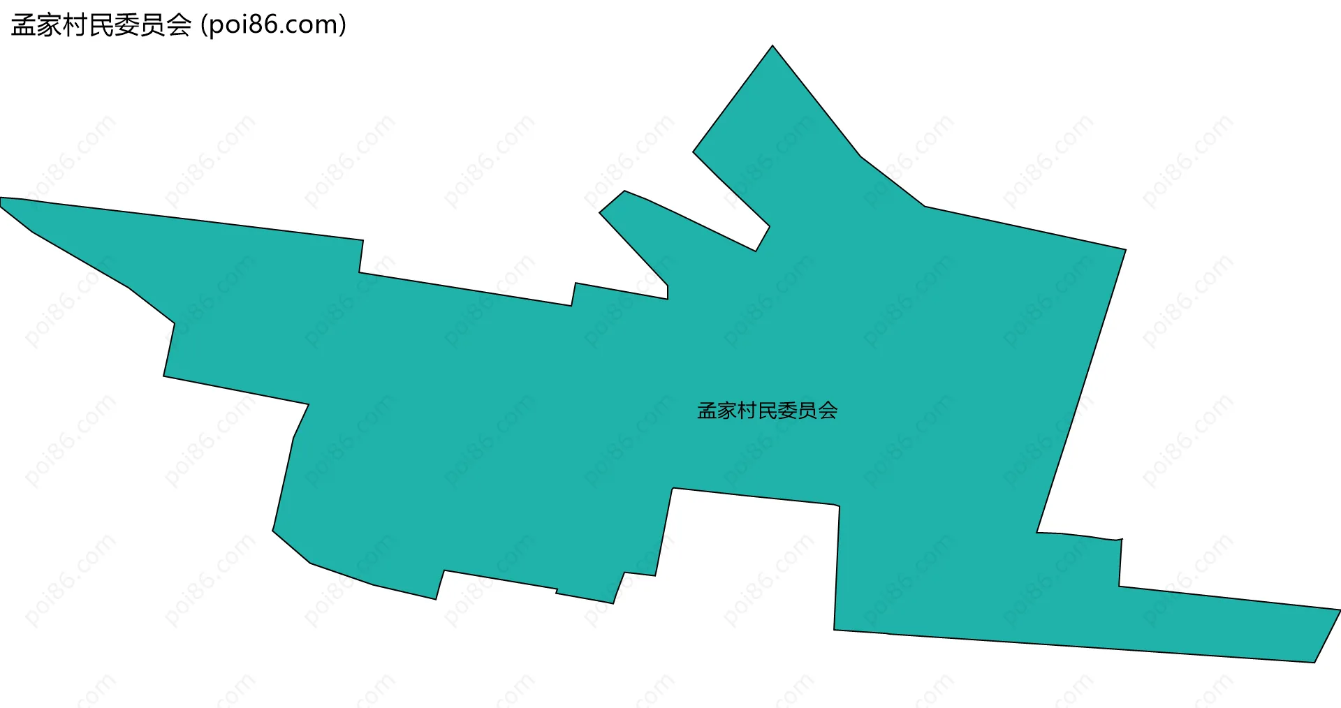 孟家村民委员会边界地图