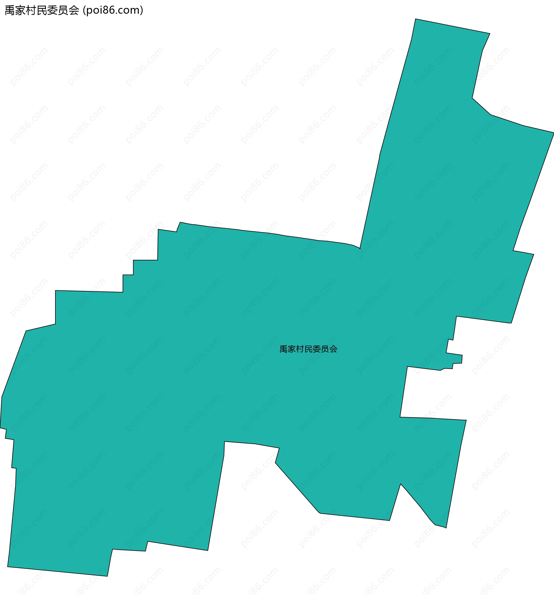 禹家村民委员会边界地图