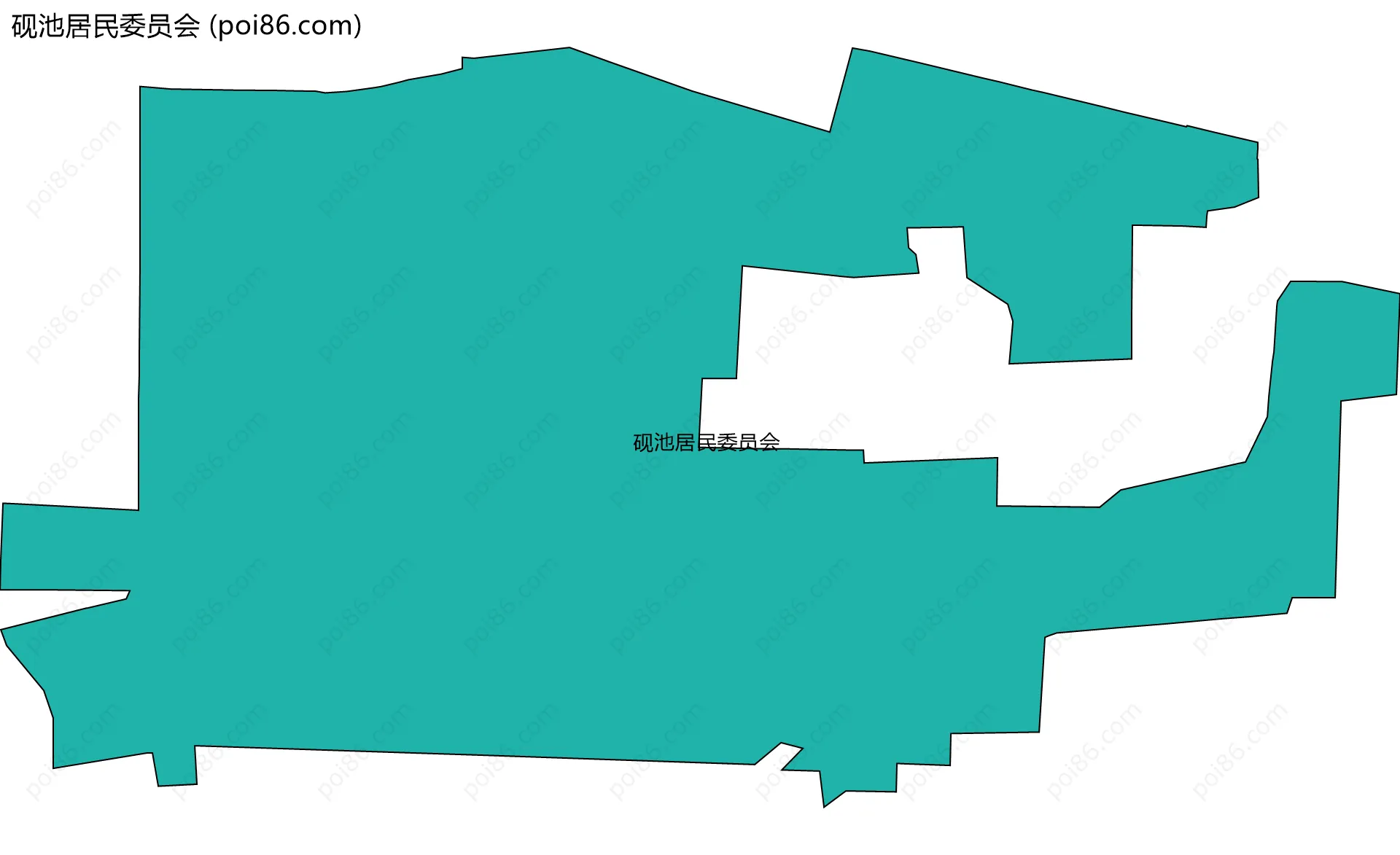砚池居民委员会边界地图