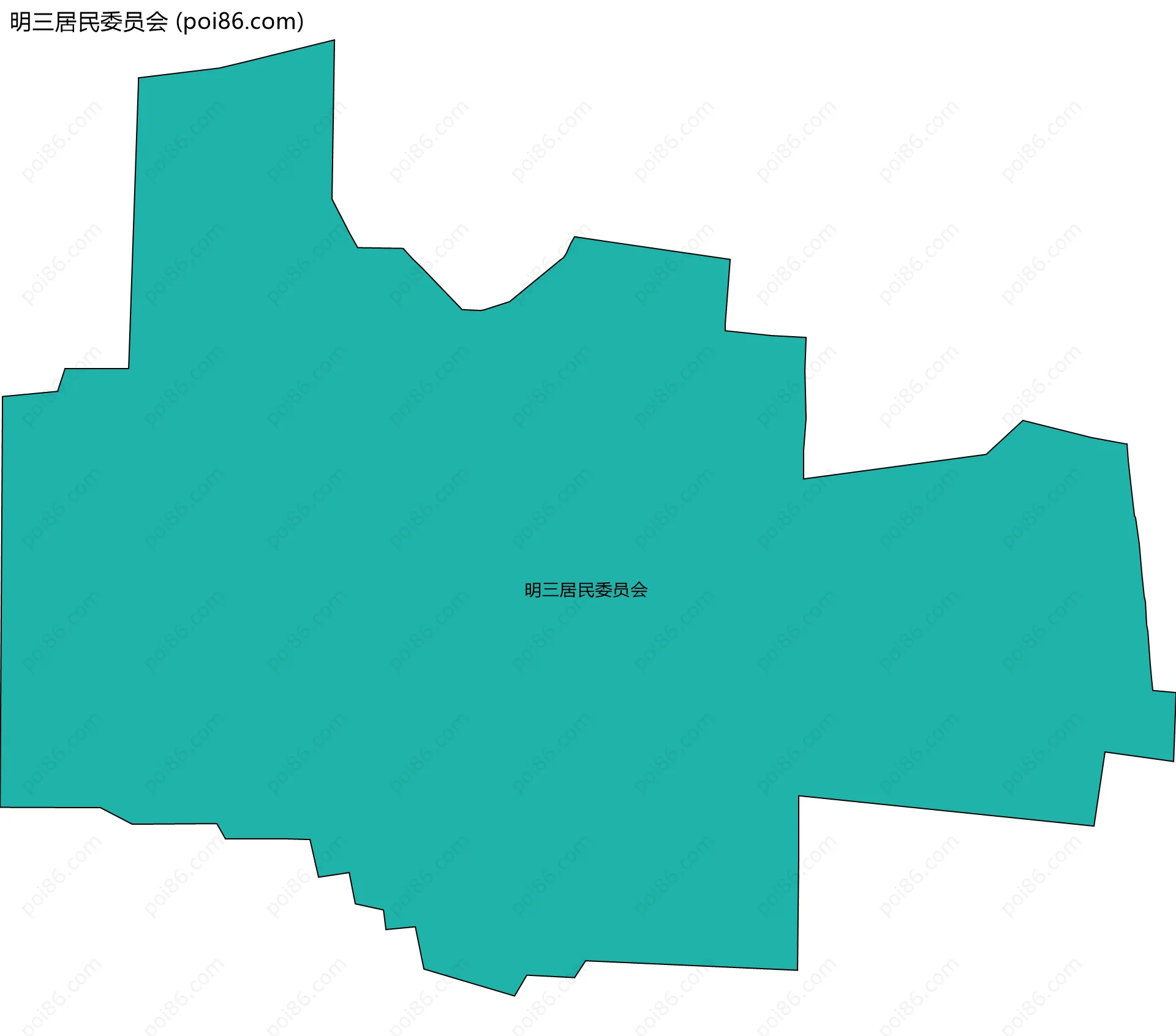 明三居民委员会边界地图